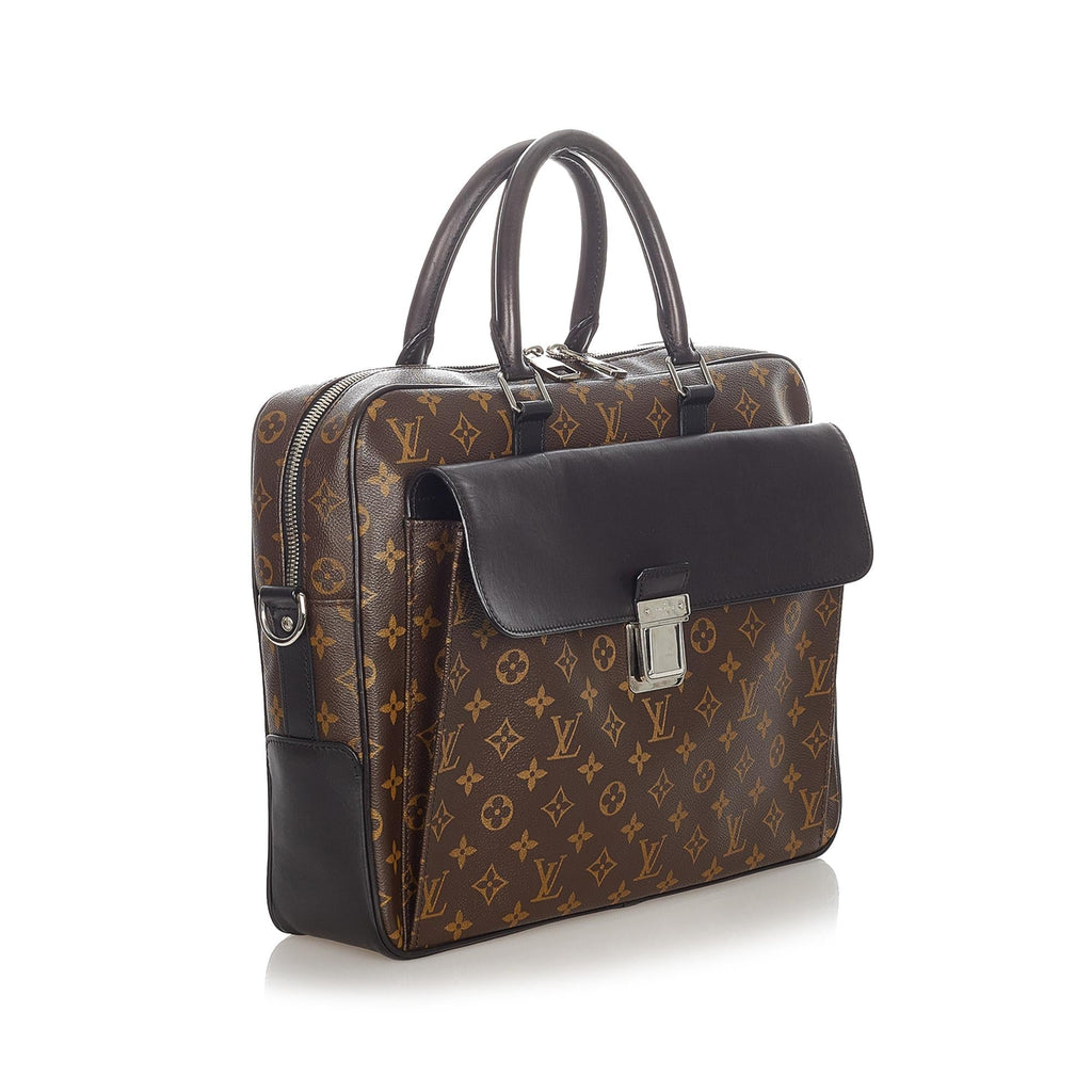 Louis Vuitton Monogram Macassar Soft Briefcase (SHG-23238)
