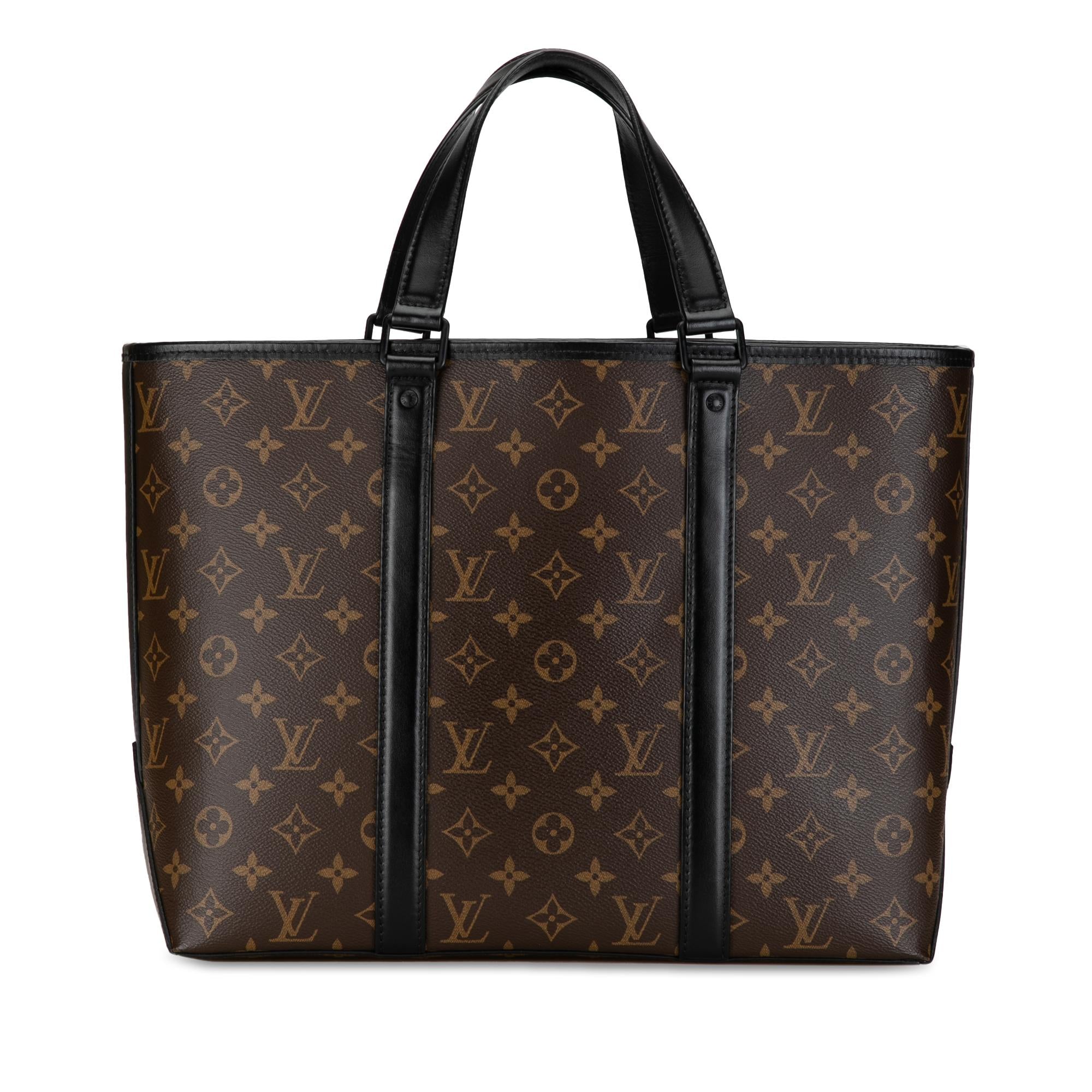 Louis Vuitton Monogram Macassar Week-End Tote PM (SHG-x7YkxE)