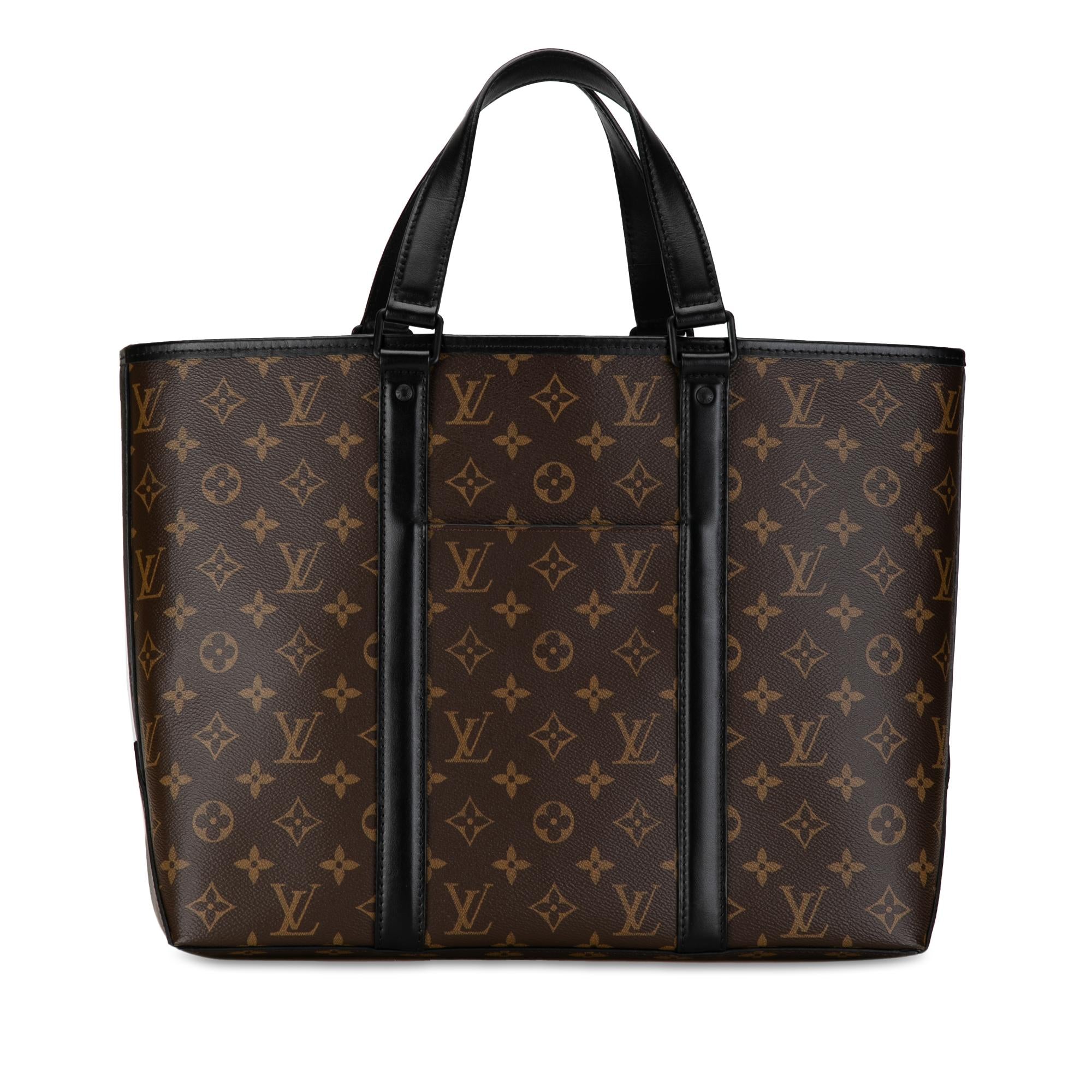 Louis Vuitton Monogram Macassar Week-End Tote PM (SHG-x7YkxE)