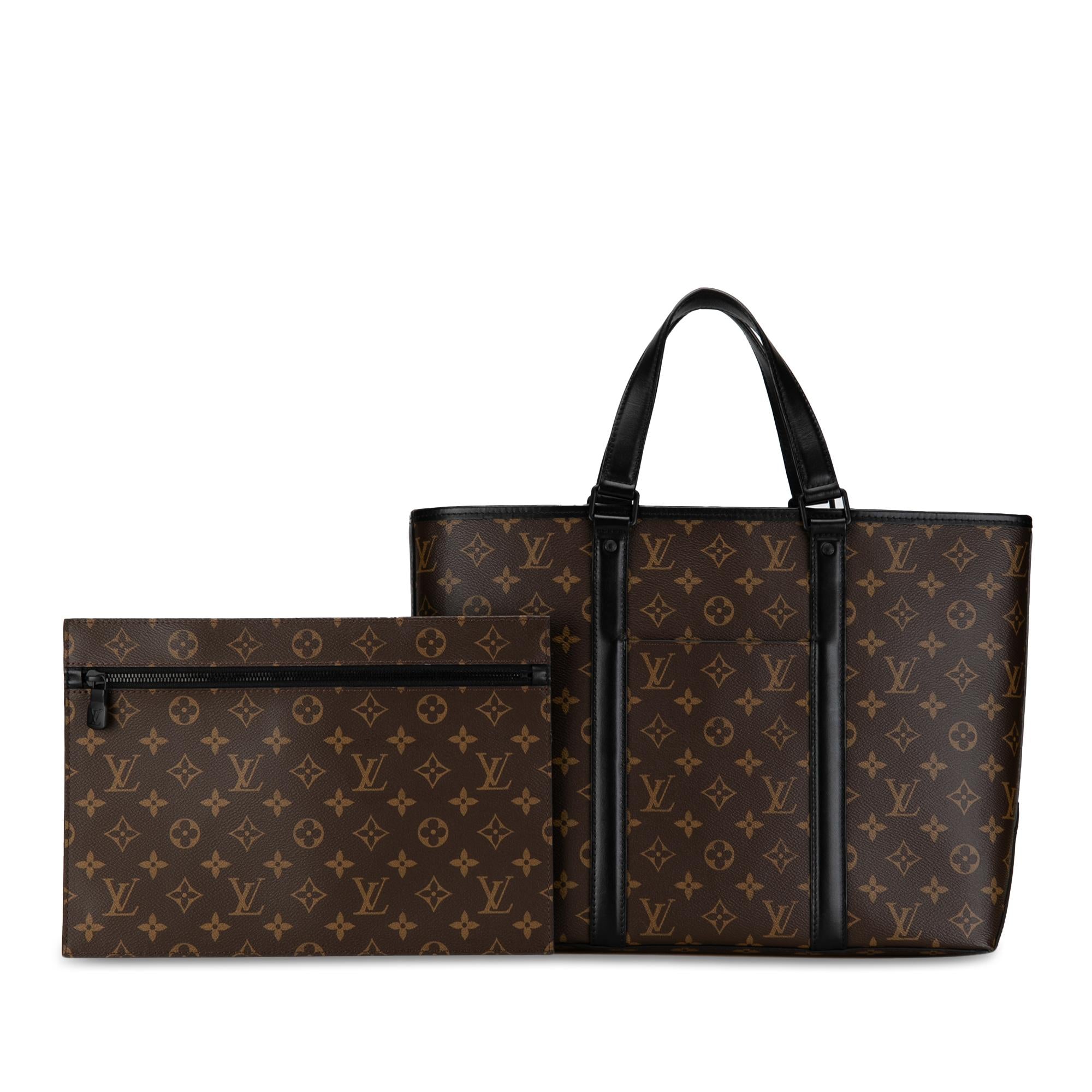 Louis Vuitton Monogram Macassar Week-End Tote PM (SHG-x7YkxE)