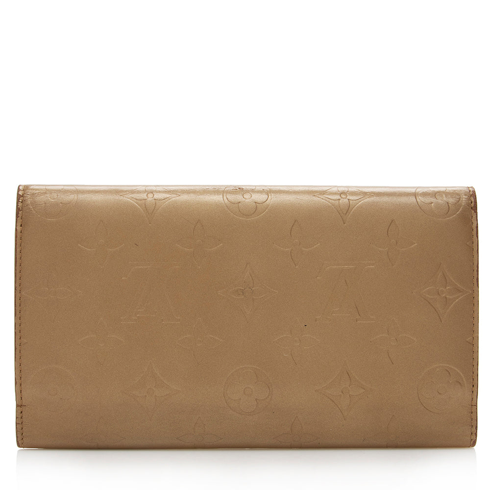 Louis Vuitton Monogram Mat Porte Tresor International Wallet (SHF-15477)