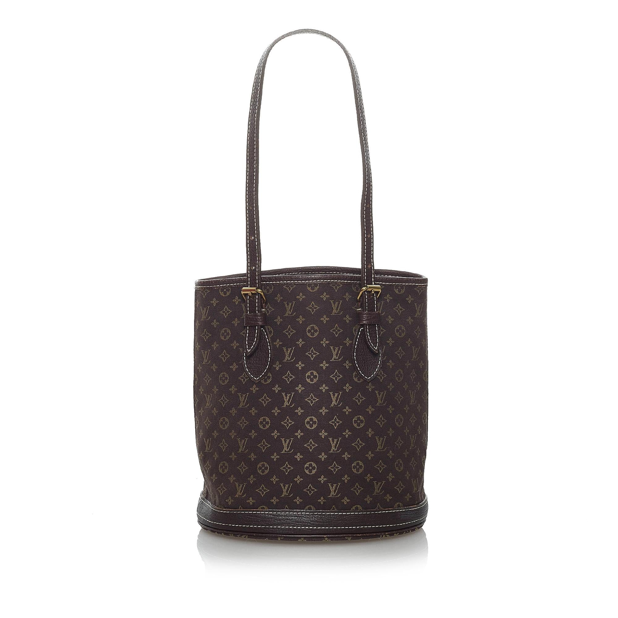 Louis Vuitton Monogram Mini Lin Bucket PM (SHG-29883)