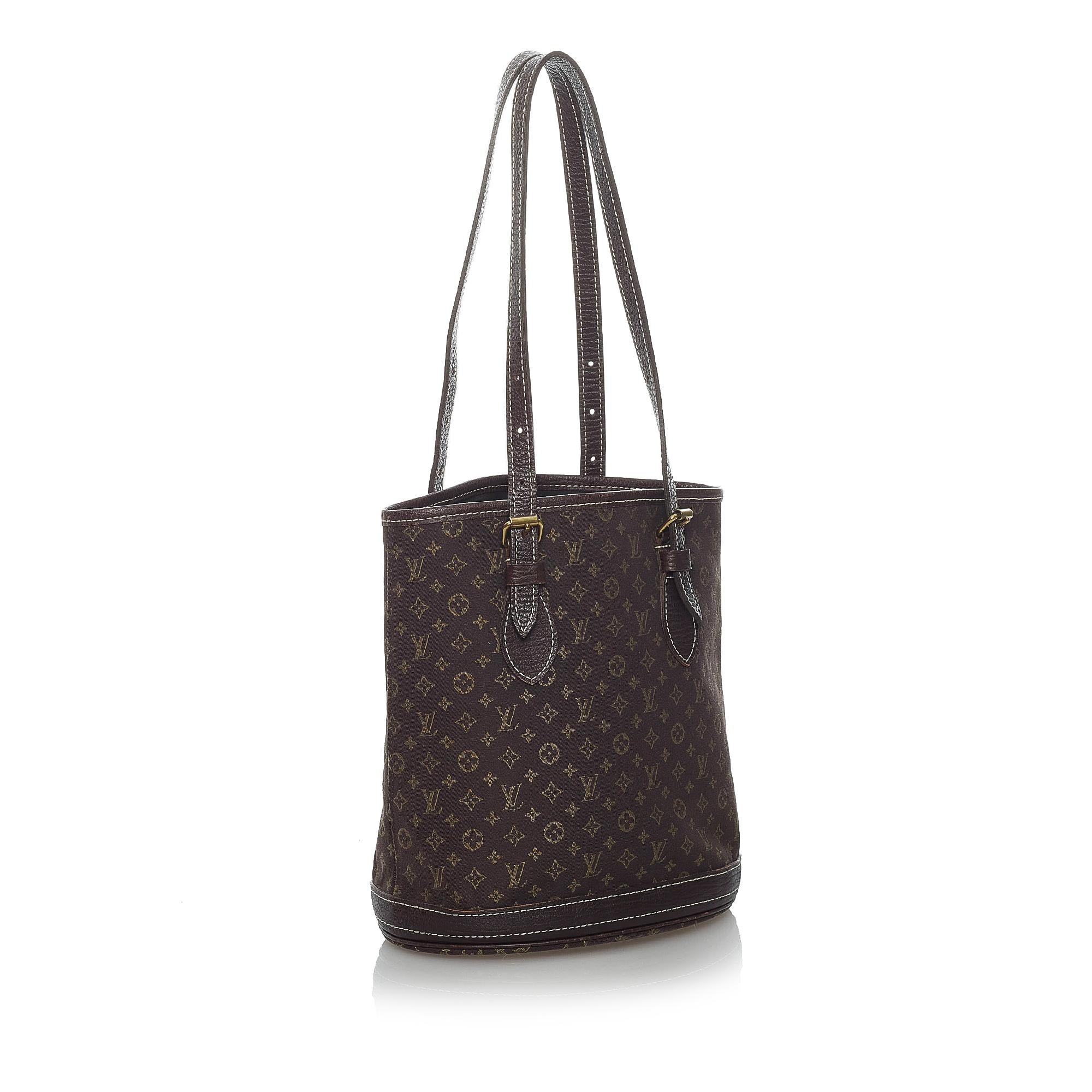 Louis Vuitton Monogram Mini Lin Bucket PM (SHG-29883)