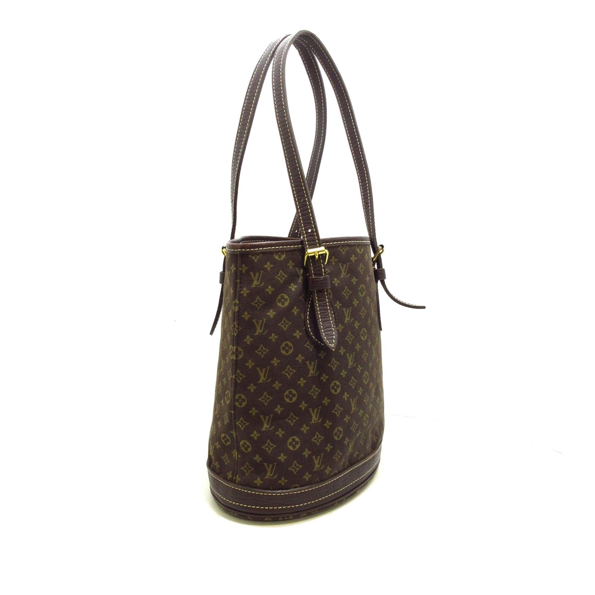 Louis Vuitton Monogram Mini Lin Bucket PM (SHG-6Z7MzR)