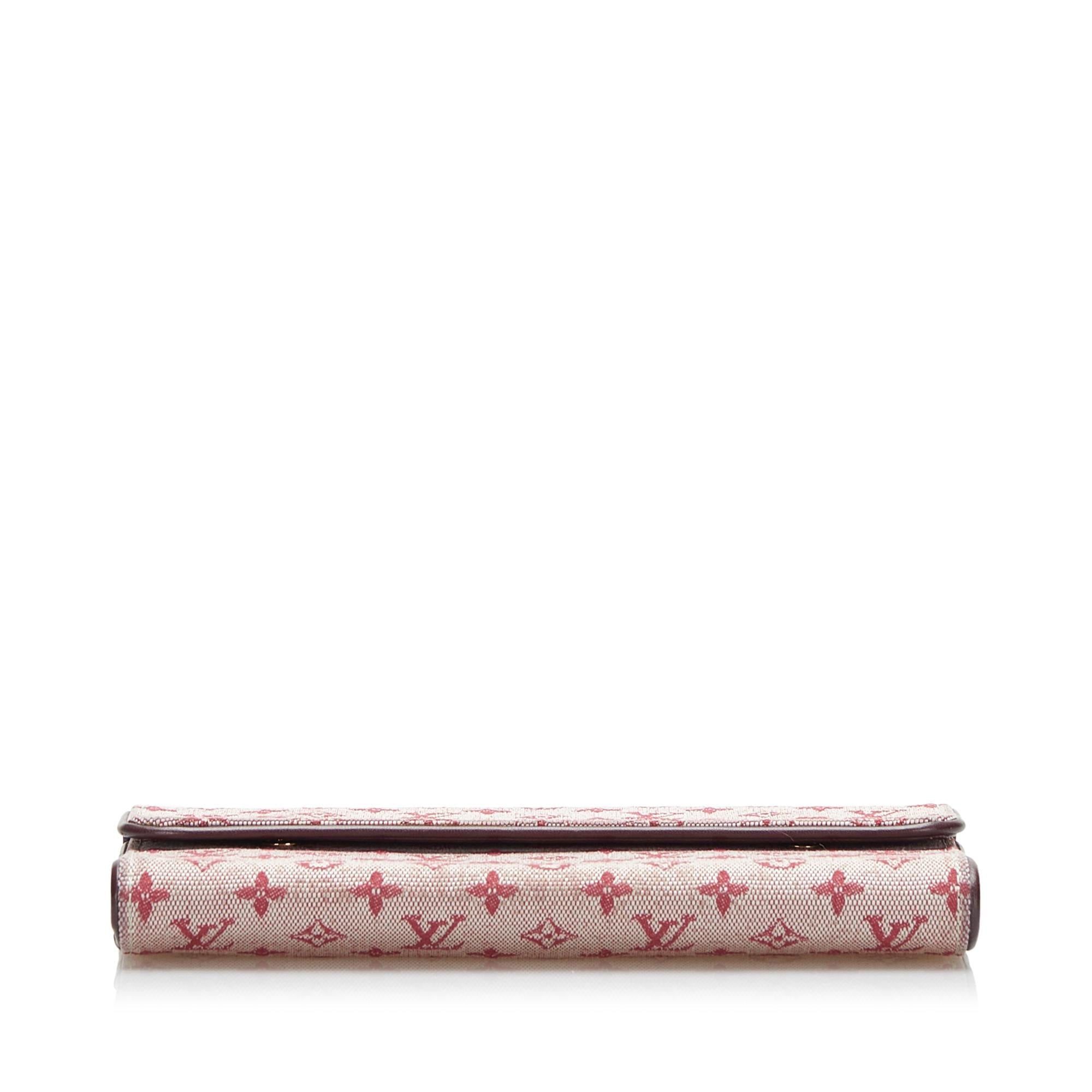 Louis Vuitton Monogram Mini Lin Porte Tresor International (SHG-37866)