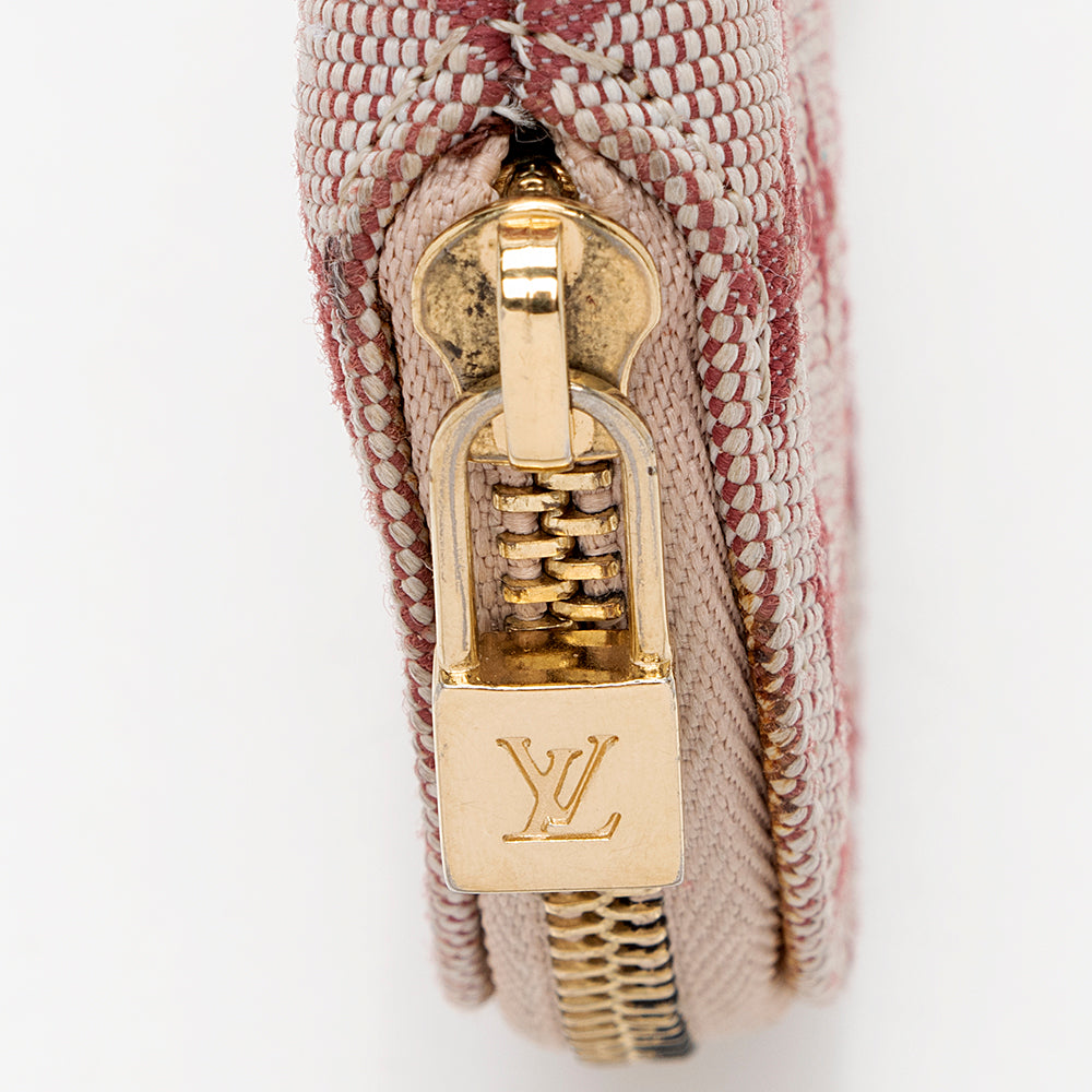 Louis Vuitton Monogram Mini Lin Round Coin Pouch (SHF-18467)
