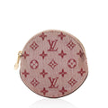 Louis Vuitton Monogram Mini Lin Round Coin Pouch (SHF-18467)