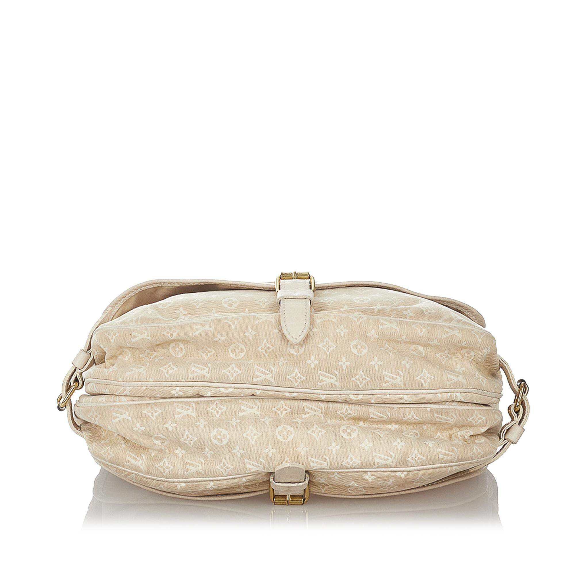 Louis Vuitton Monogram Mini Lin Saumur (SHG-27127)