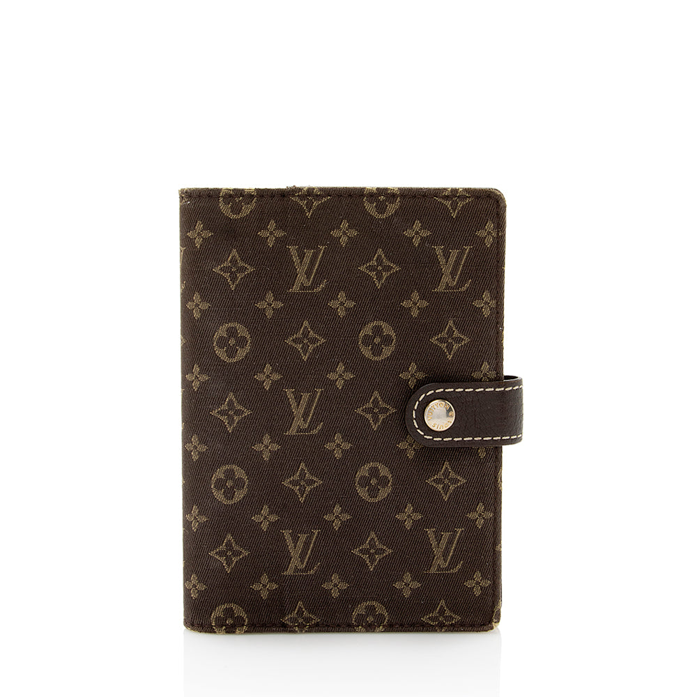 Louis Vuitton Monogram Mini Lin Small Ring Agenda Cover - FINAL SALE (SHF-20321)