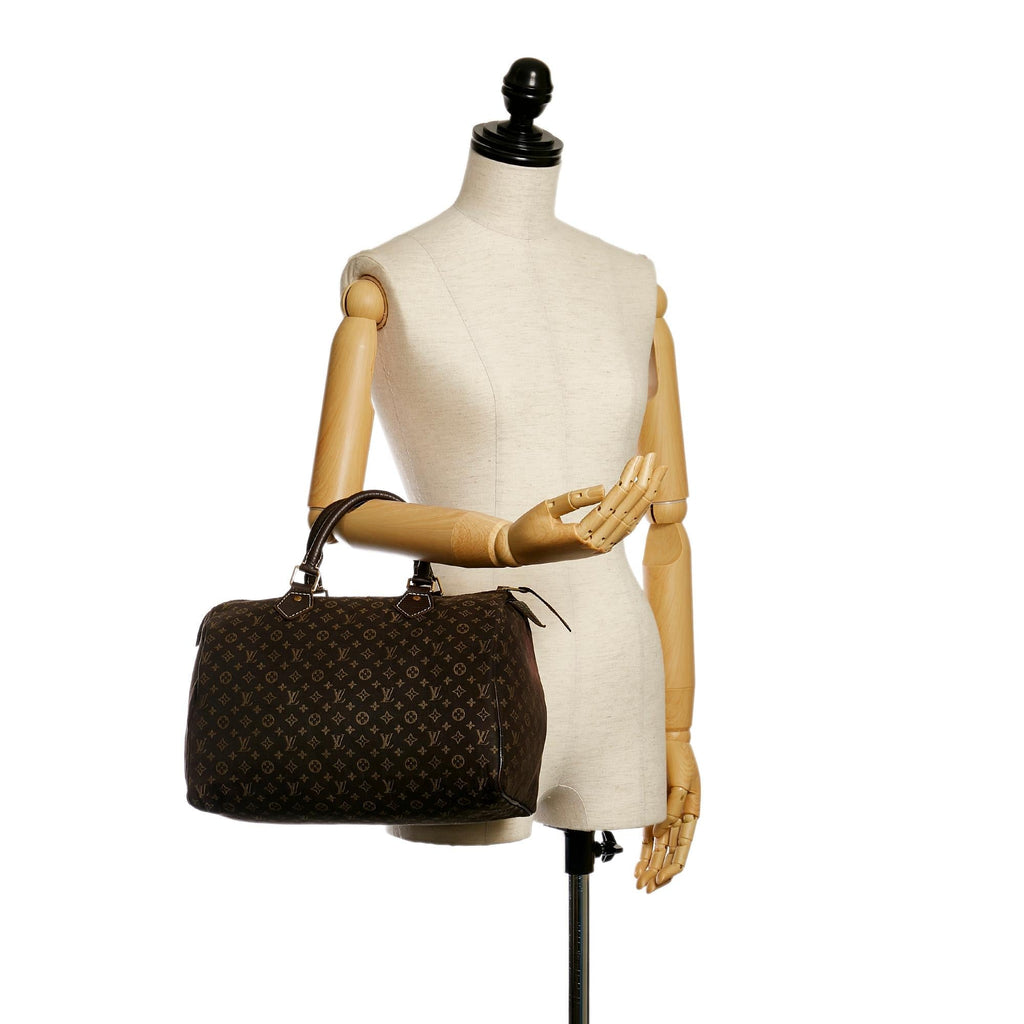 Louis Vuitton Monogram Mini Lin Speedy 30 (SHG-30780)