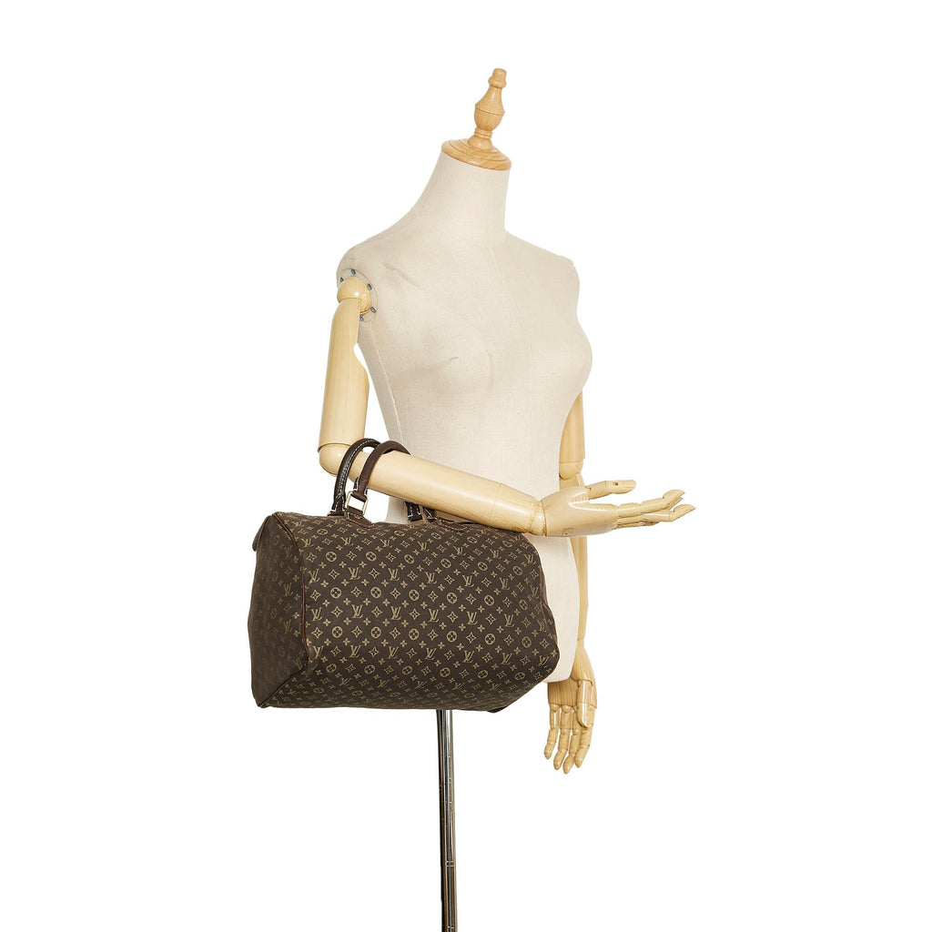Louis Vuitton Monogram Mini Lin Speedy 30 (SHG-Q4pfq5)