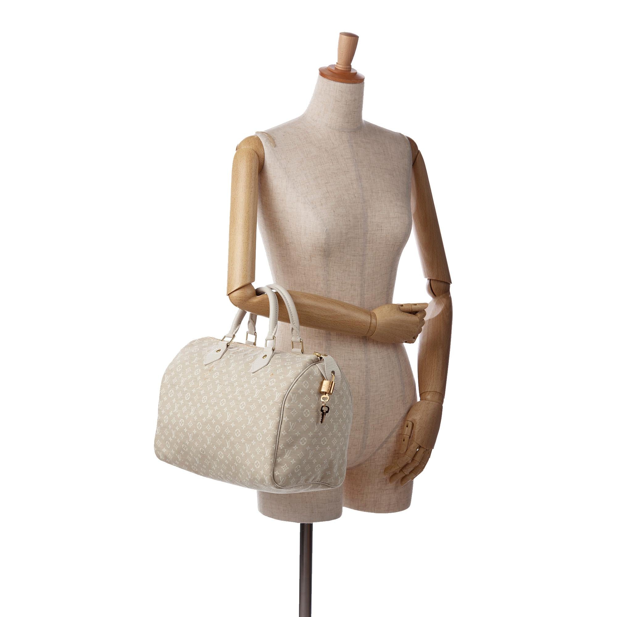 Louis Vuitton Monogram Mini Lin Speedy 30 (SHG-ixKbDp)