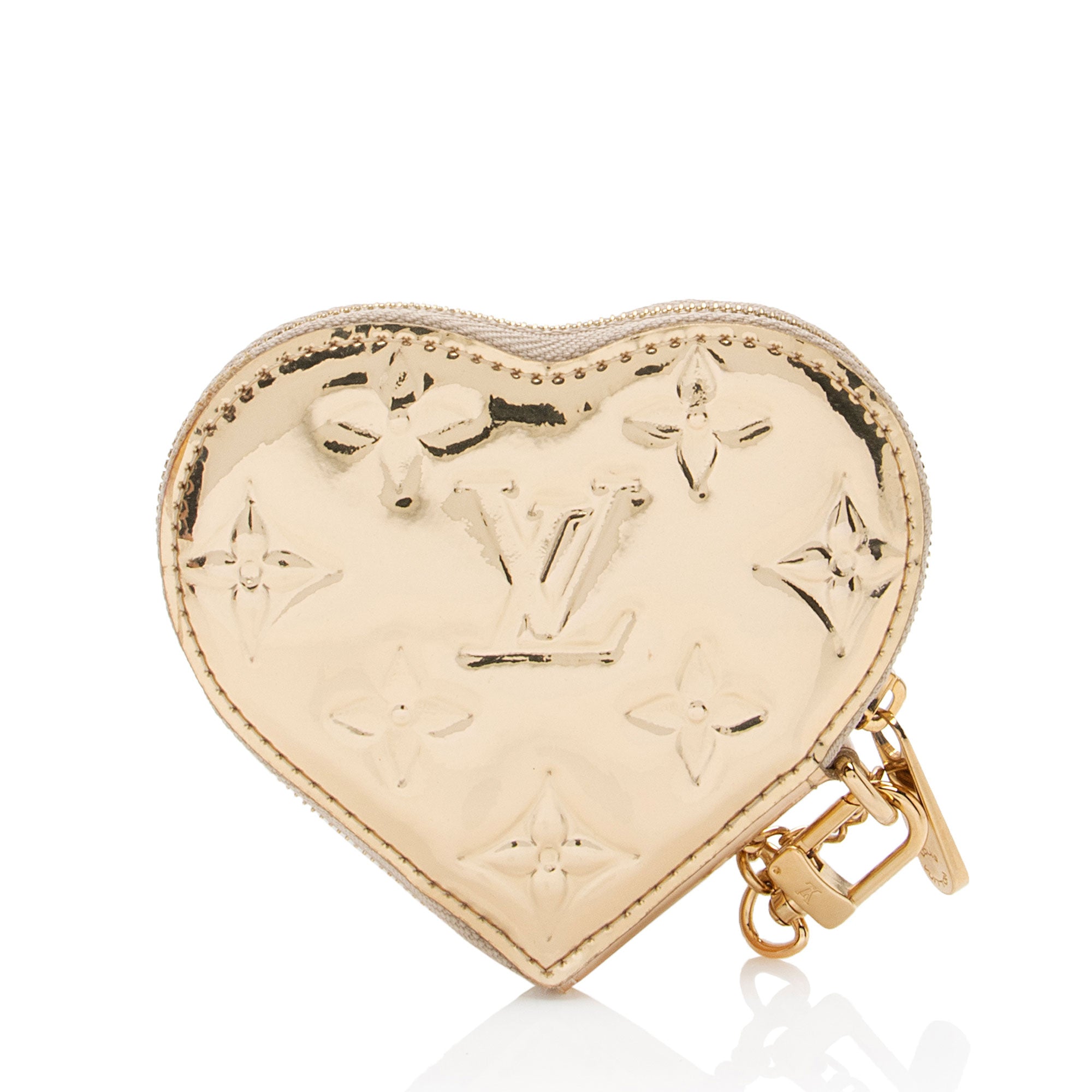 Louis Vuitton Monogram Miroir Heart Coin Purse (SHF-mfYqOn)