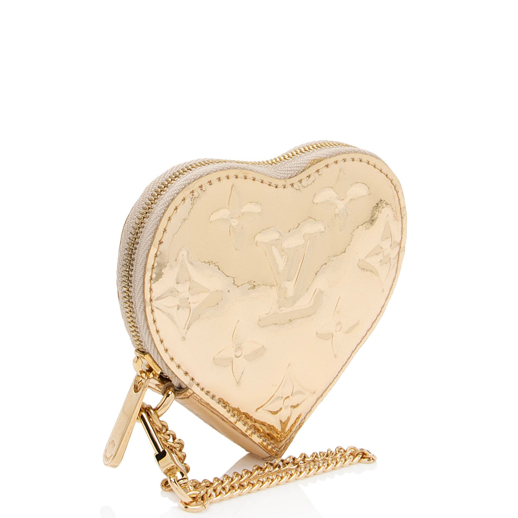 Louis Vuitton Monogram Miroir Heart Coin Purse (SHF-mfYqOn)