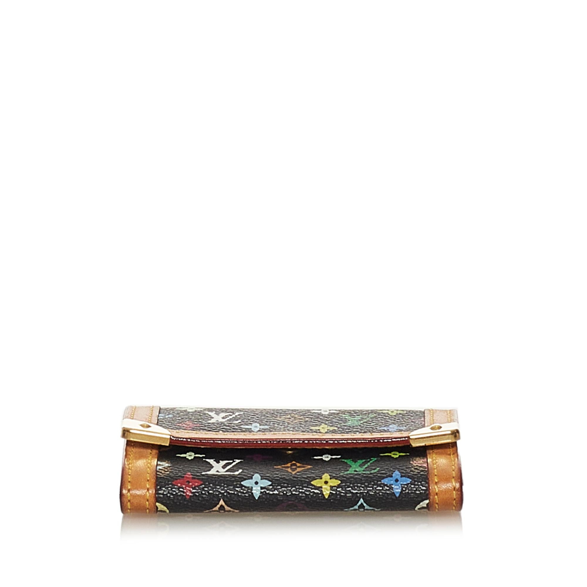 Louis Vuitton Monogram Multicolore Porte Monnaie Plat (SHG-34394)