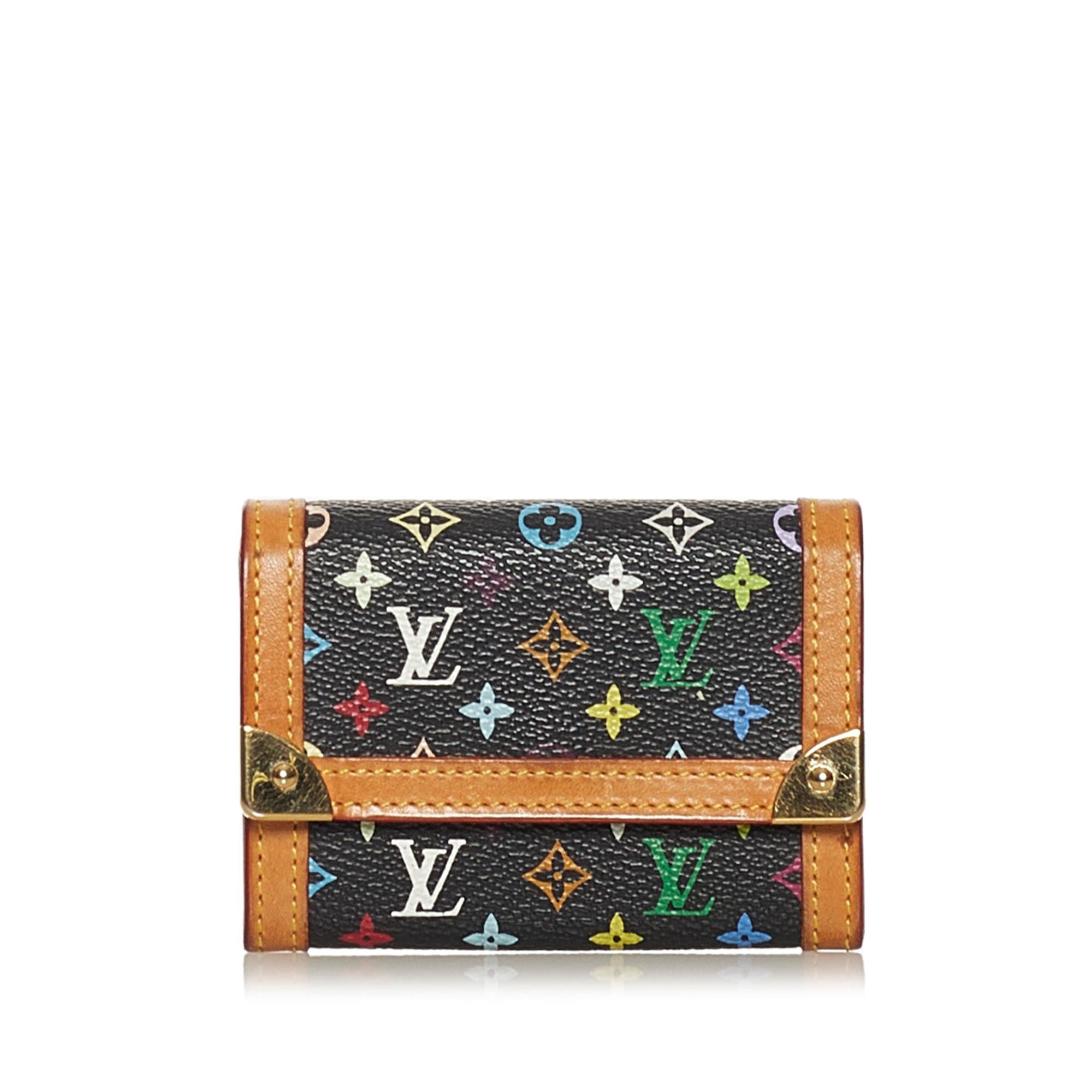 Louis Vuitton Monogram Multicolore Porte Monnaie Plat (SHG-34394)