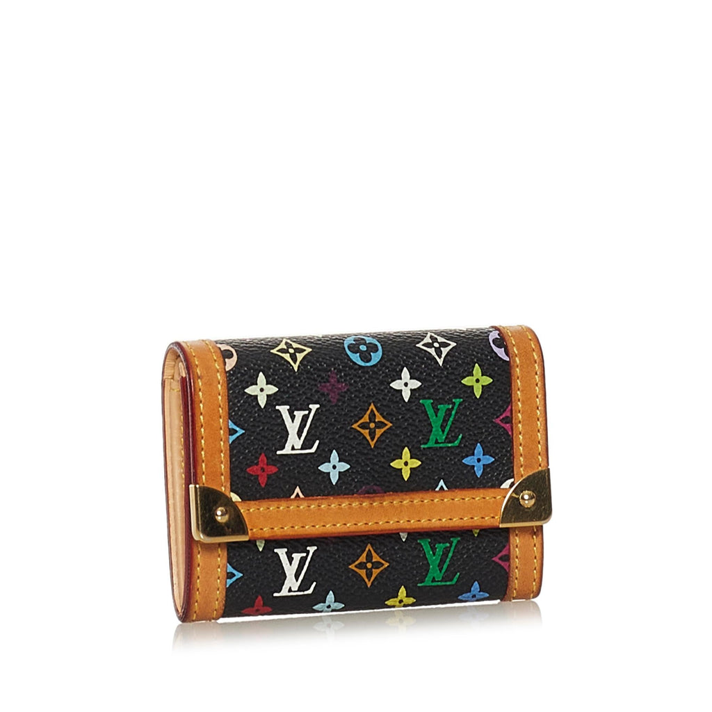 Louis Vuitton Monogram Multicolore Porte Monnaie Plat (SHG-34394)