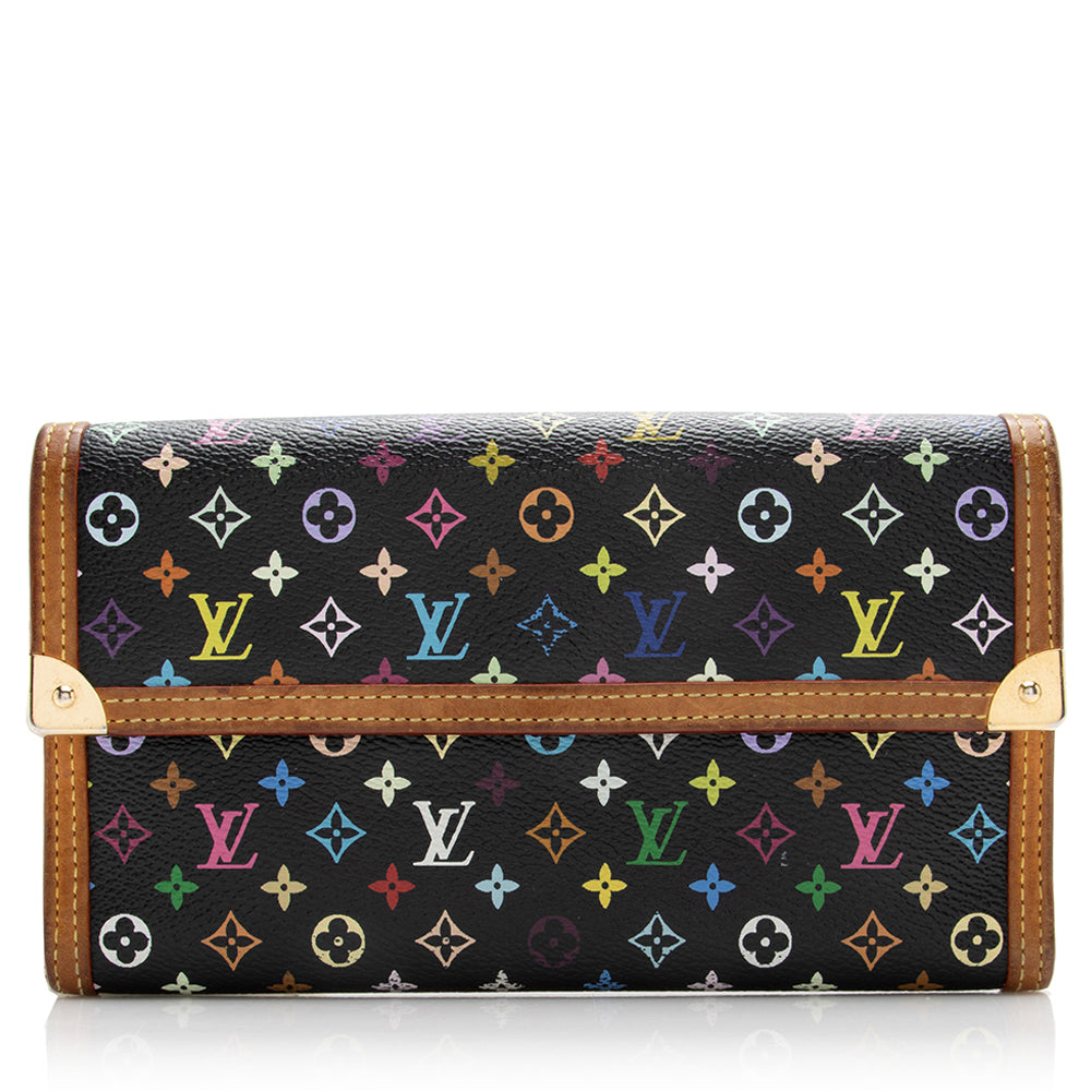 Louis Vuitton Monogram Multicolore Porte Tresor International Wallet (SHF-17260)