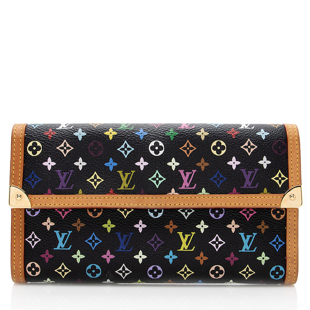 Louis Vuitton Monogram Multicolore Porte Tresor International Wallet (SHF-18705)