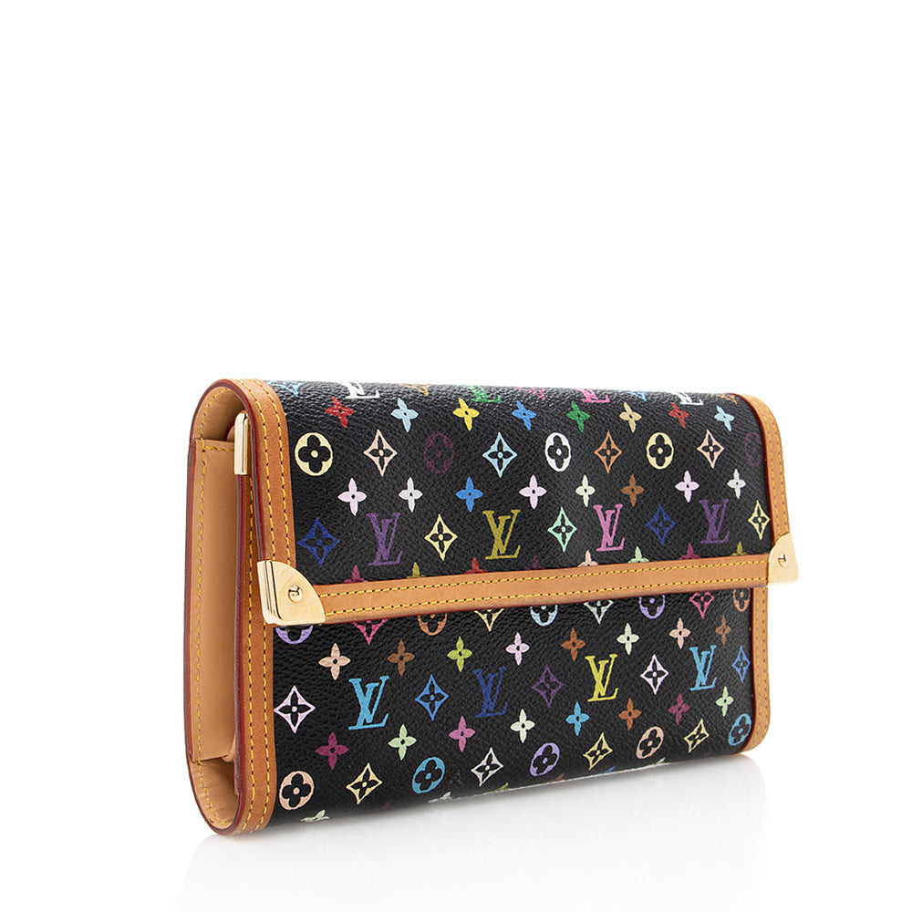 Louis Vuitton Monogram Multicolore Porte Tresor International Wallet (SHF-18705)