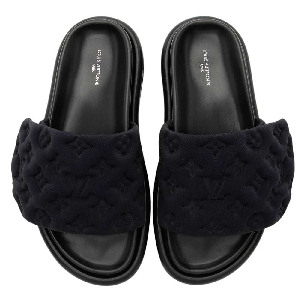 Louis Vuitton Monogram Nylon Pool Pillow Mules - Size 8 / 38