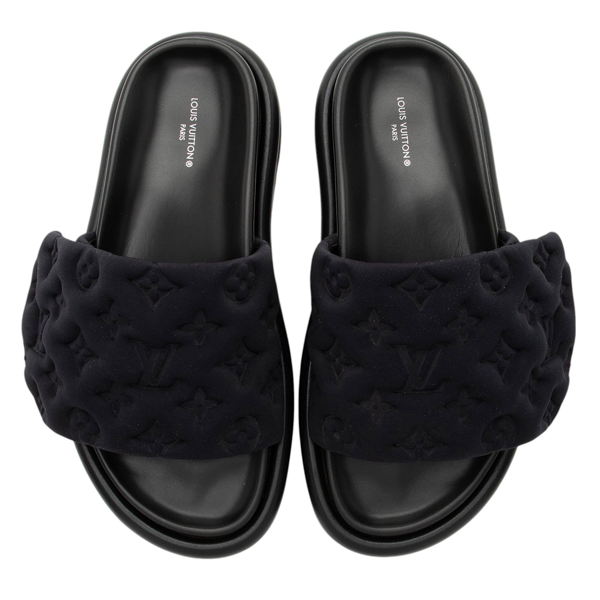 Louis Vuitton Monogram Nylon Pool Pillow Mules - Size 8 / 38
