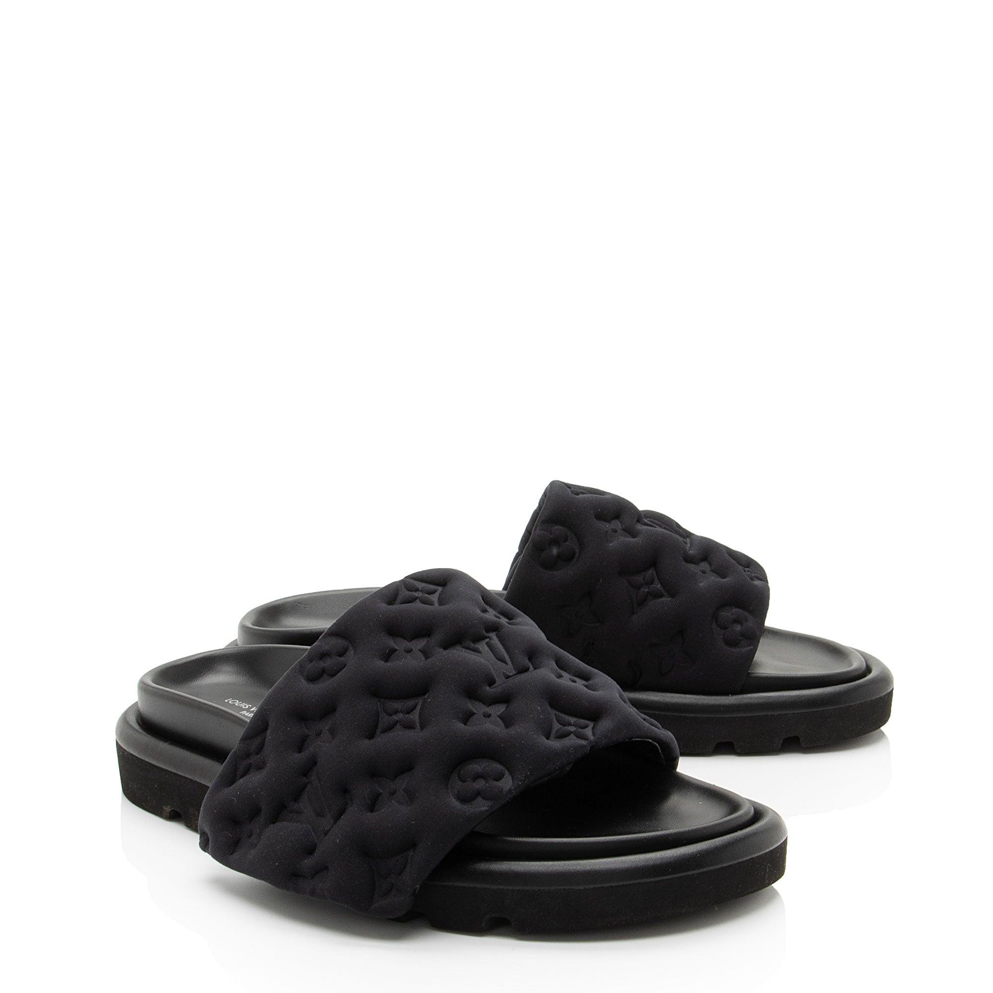 Louis Vuitton Monogram Nylon Pool Pillow Mules - Size 8 / 38
