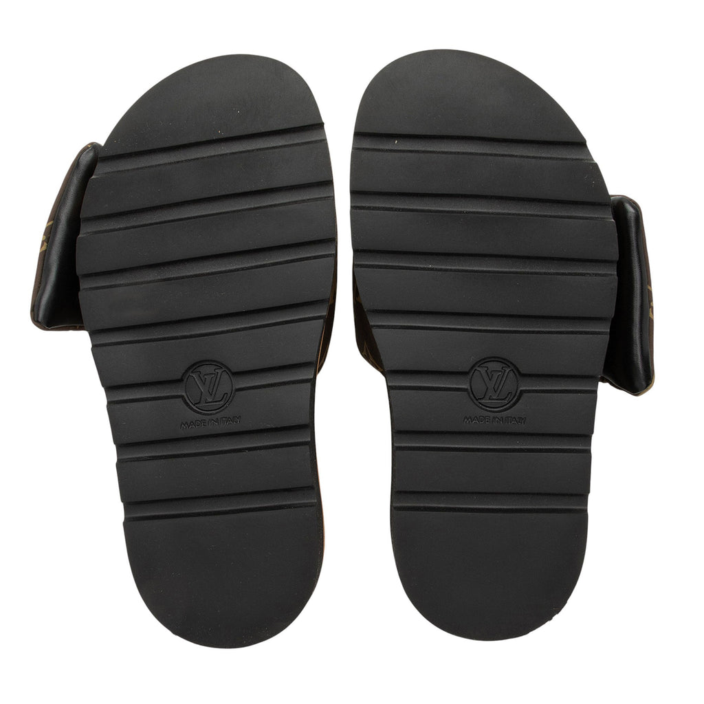 Louis Vuitton Monogram Nylon Pool Pillow Mules - Size 8 / 38