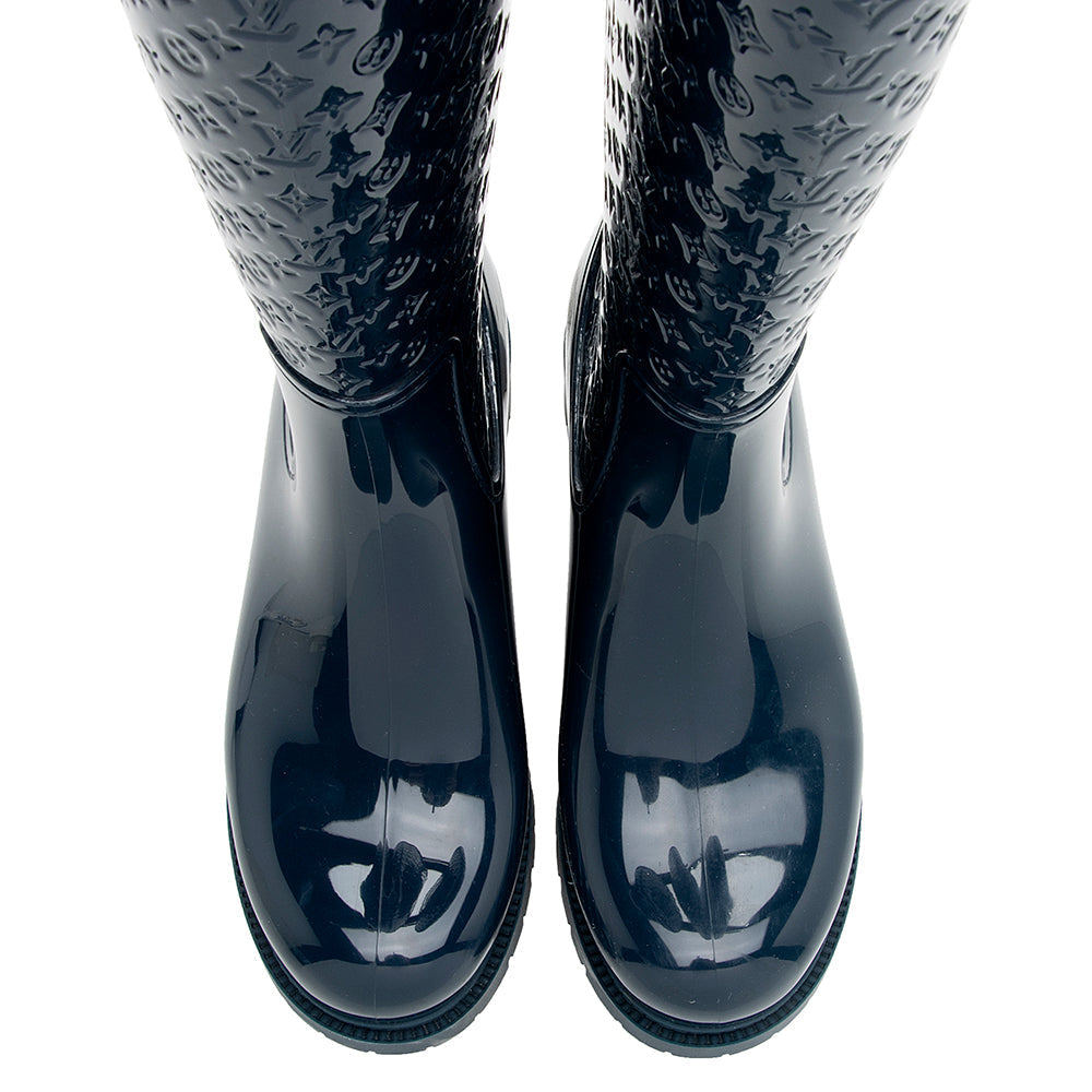 Louis Vuitton Monogram Rubber Rain Boots - Size 9 / 39 (SHF-20766)
