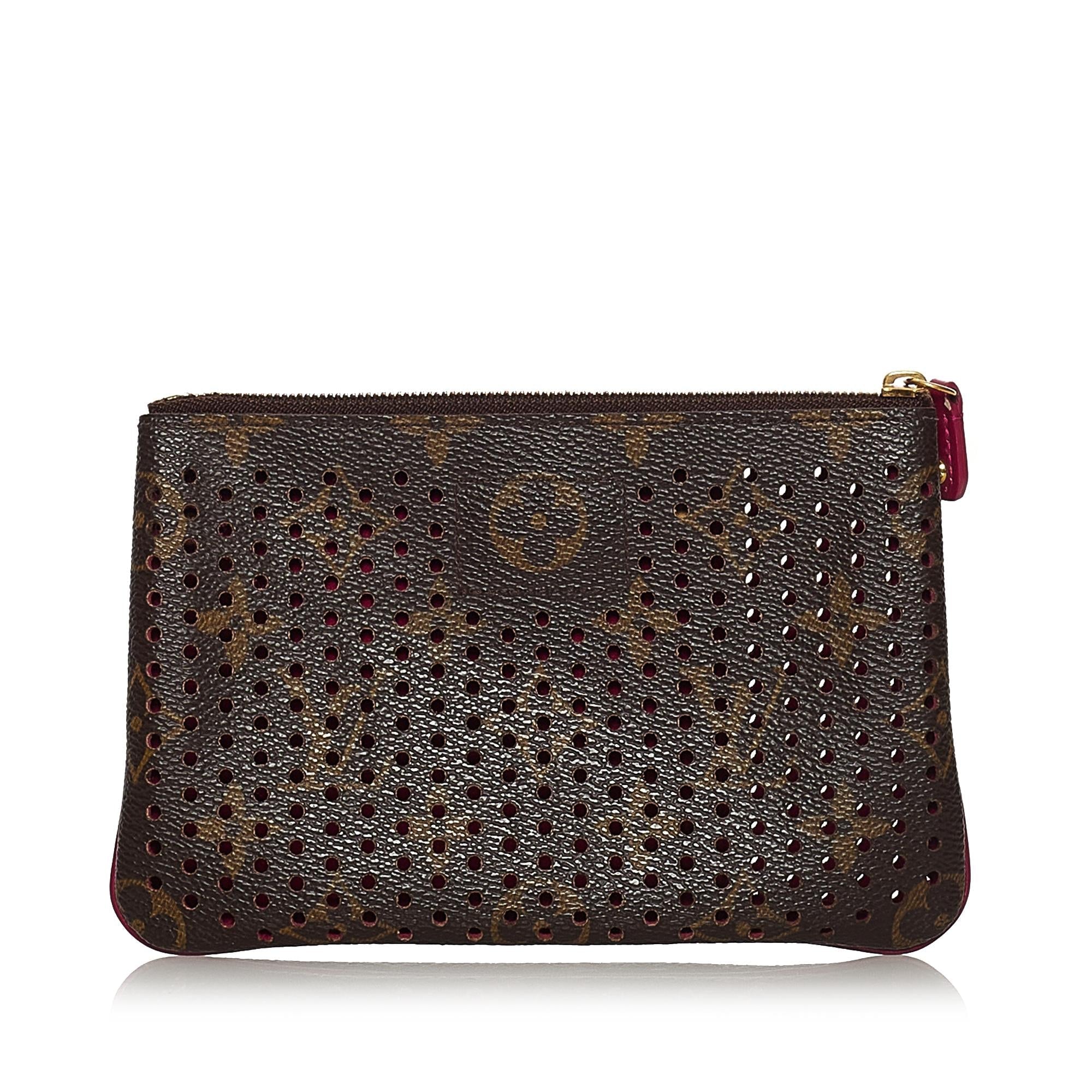 Louis Vuitton Monogram Perforated Pochette Cles (SHG-33250)
