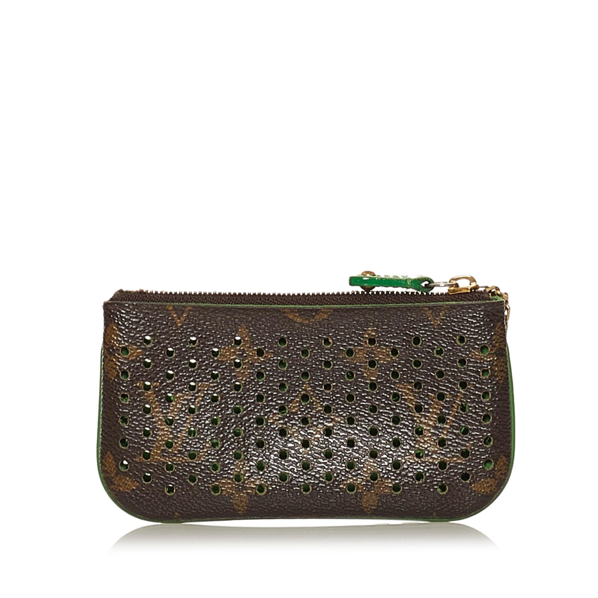 Louis Vuitton Monogram Perforated Pochette Cles (SHG-34415)