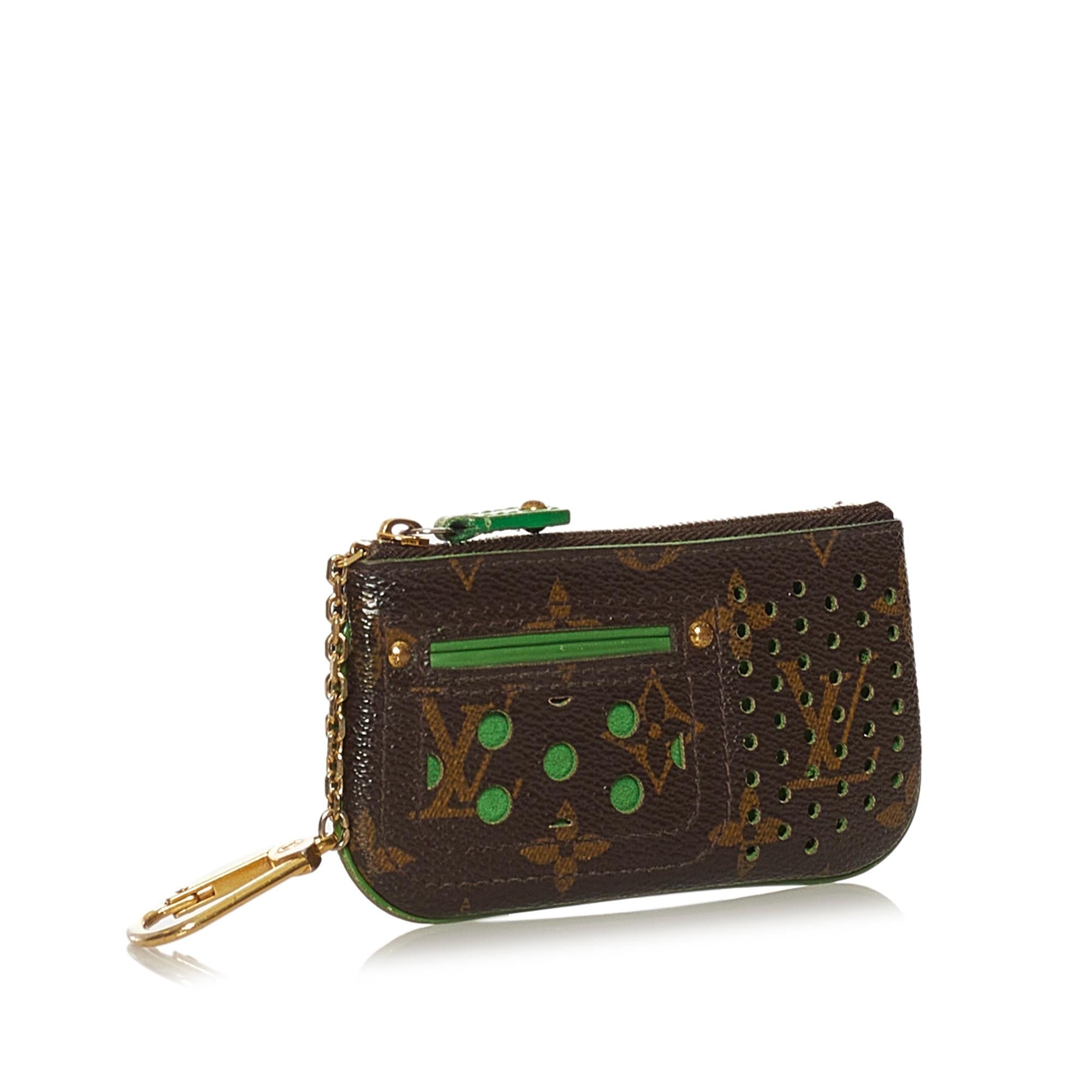 Louis Vuitton Monogram Perforated Pochette Cles (SHG-34415)