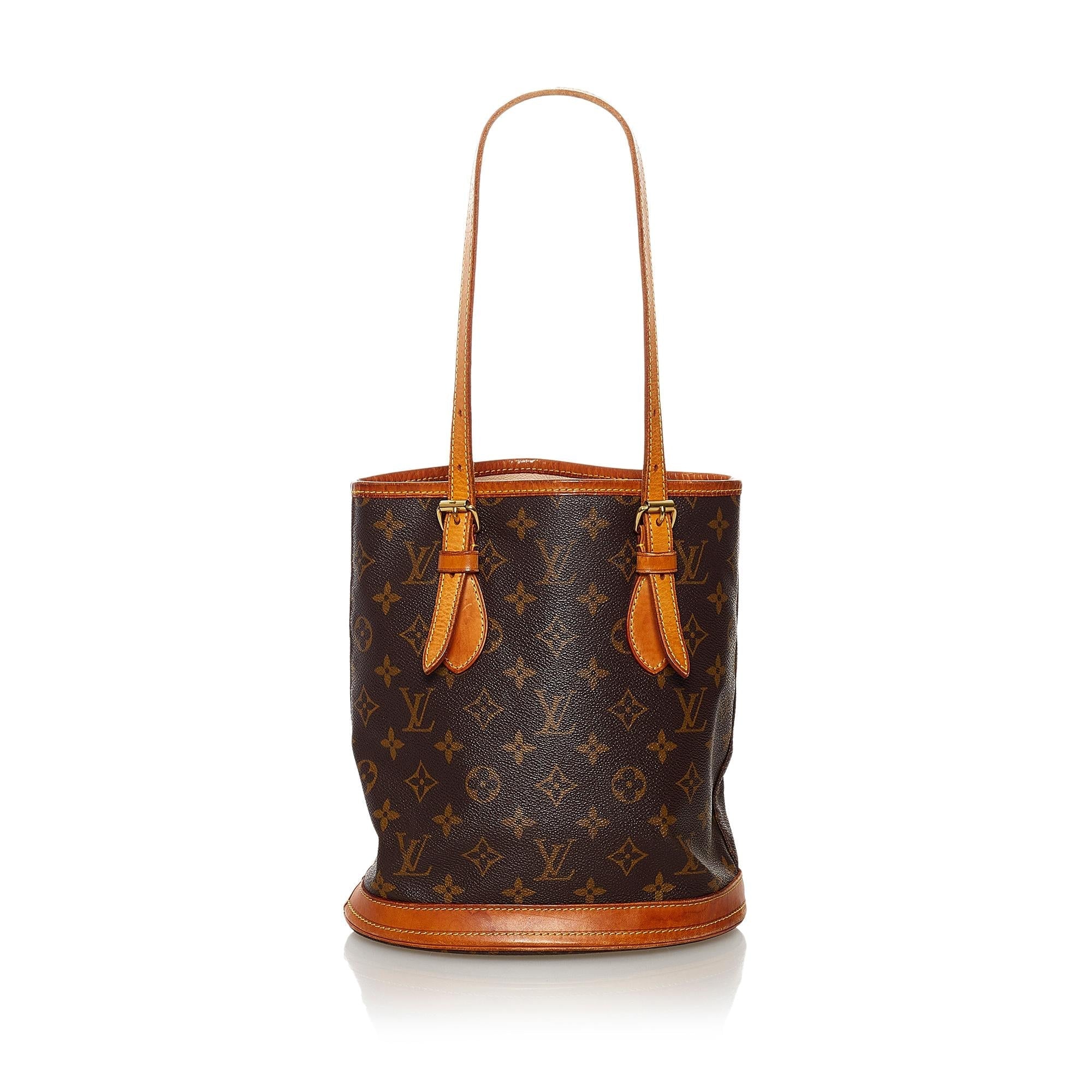 Louis Vuitton Monogram Petit Bucket Bag (SHG-31489)