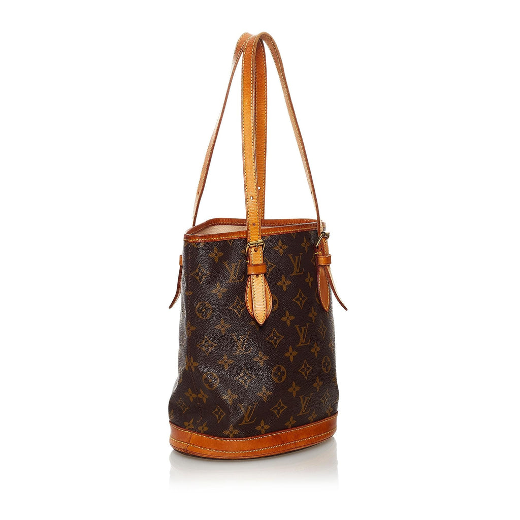 Louis Vuitton Monogram Petit Bucket Bag (SHG-31489)