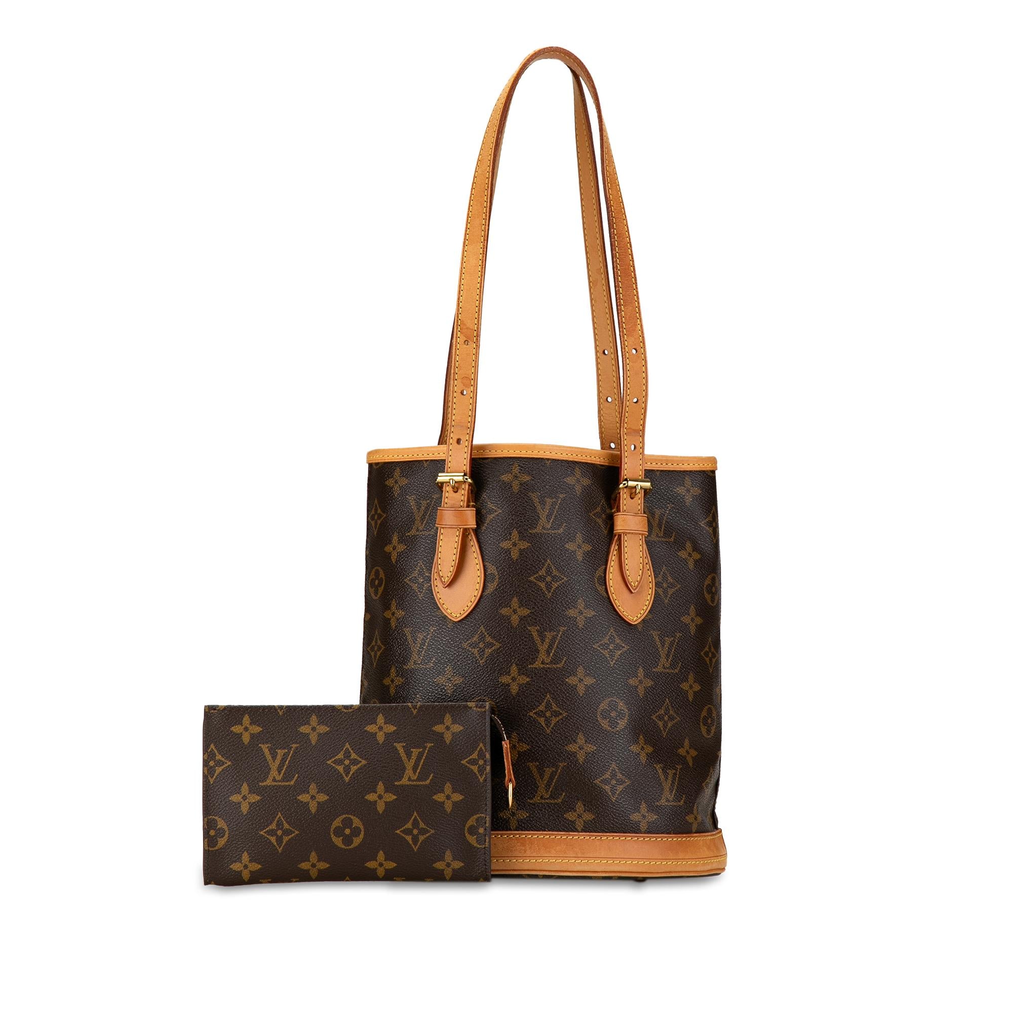 Louis Vuitton Monogram Petit Bucket (SHG-qOvBFo)