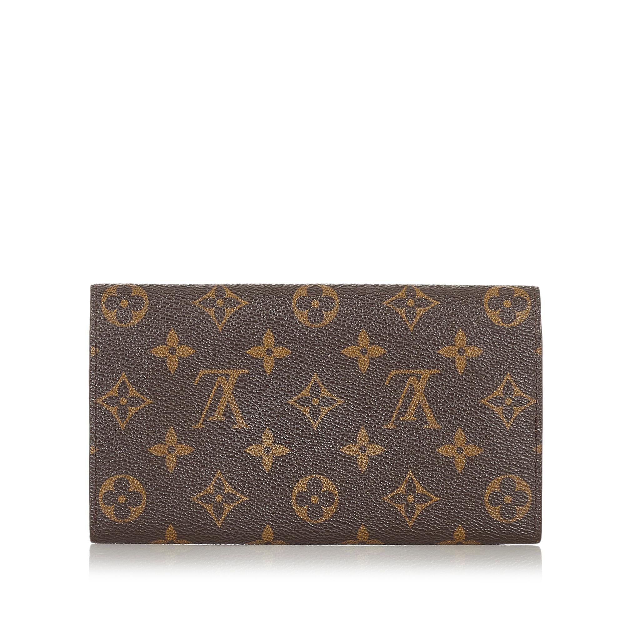 Louis Vuitton Monogram Porte Monnaie Billets (SHG-26735)