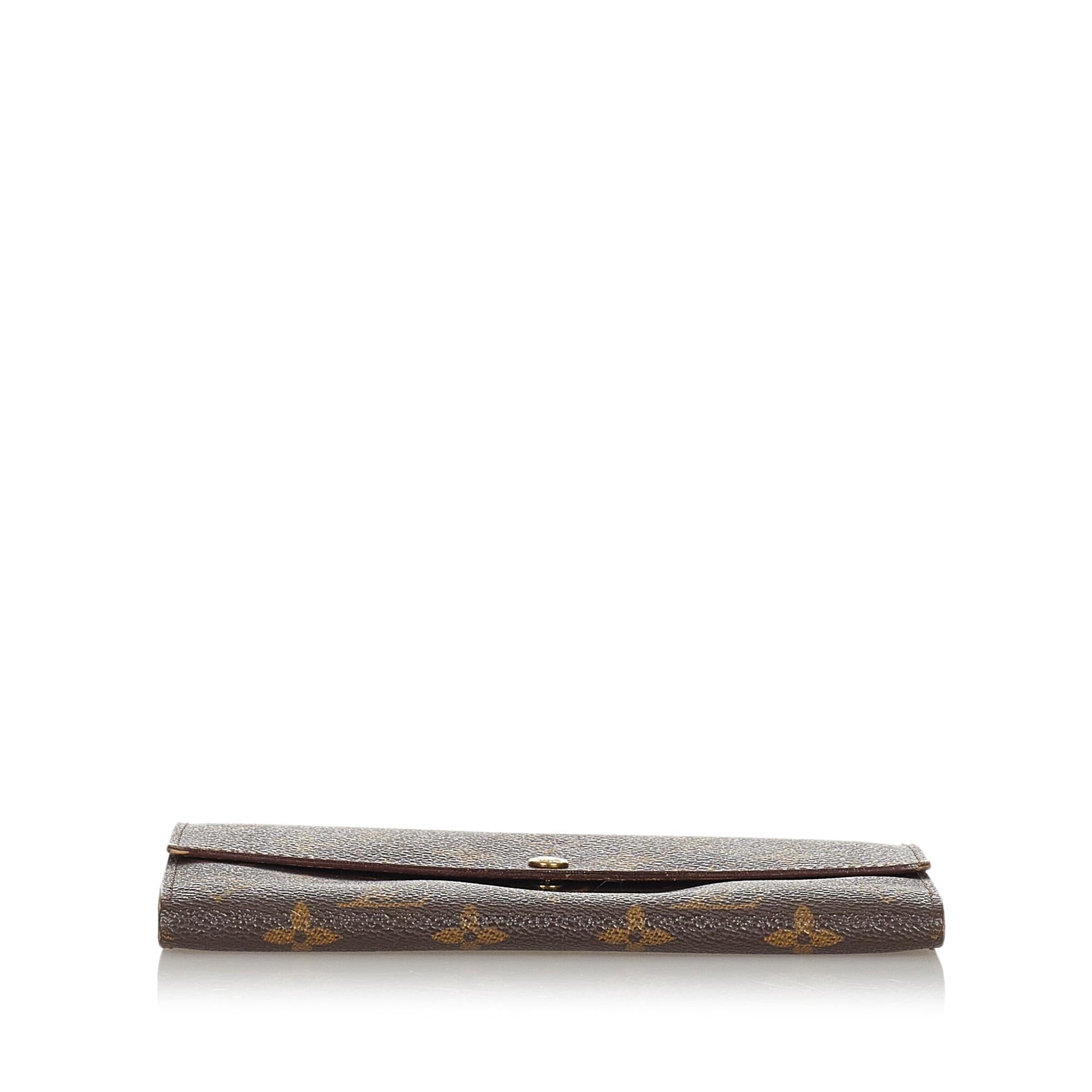 Louis Vuitton Monogram Porte Monnaie Billets (SHG-26735)