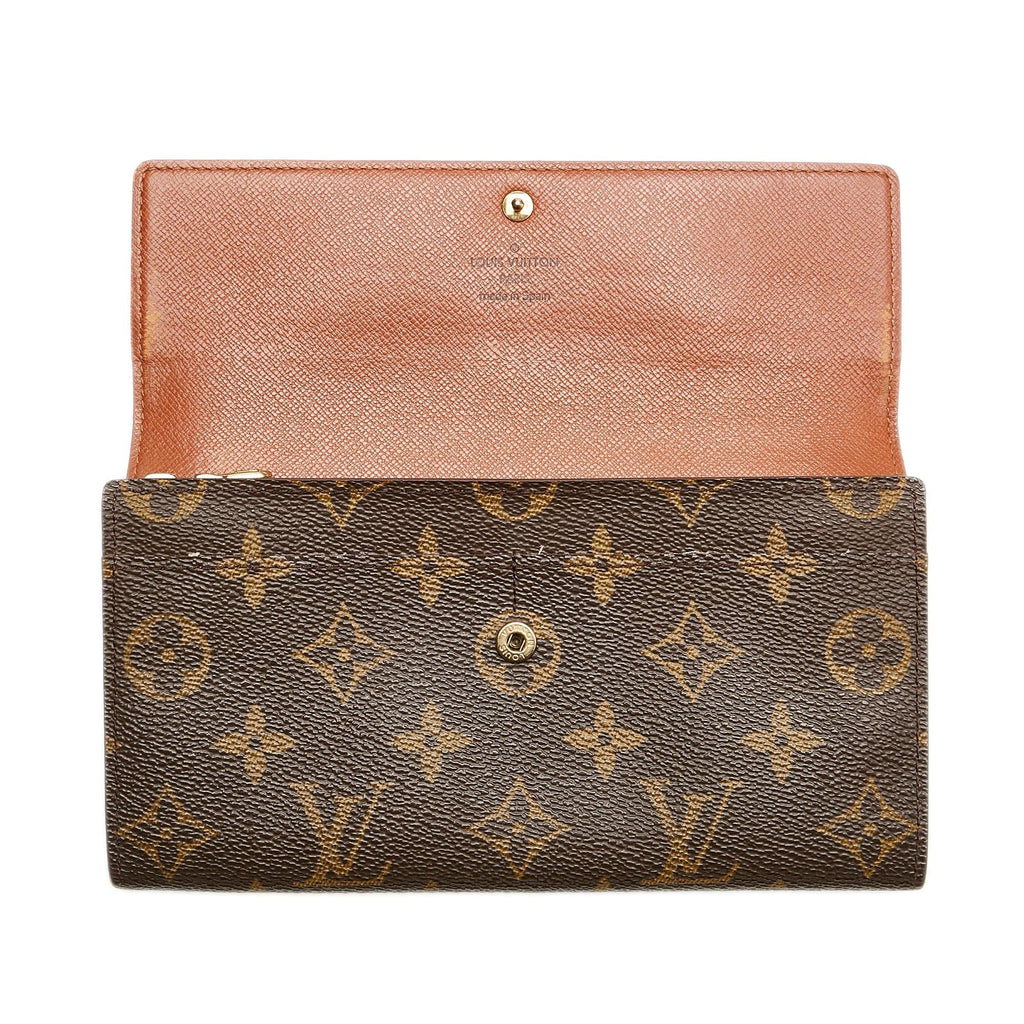 Louis Vuitton Monogram Porte Monnaie Billets (SHG-26735)