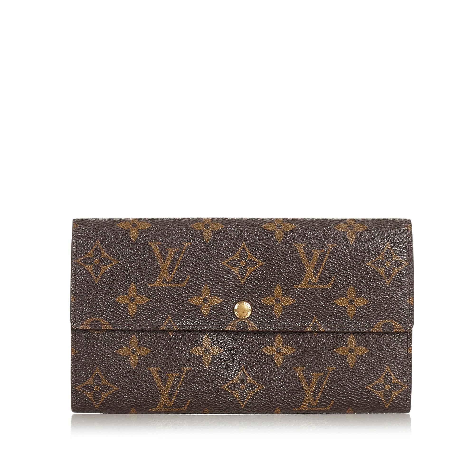 Louis Vuitton Monogram Porte Monnaie Billets (SHG-26735)