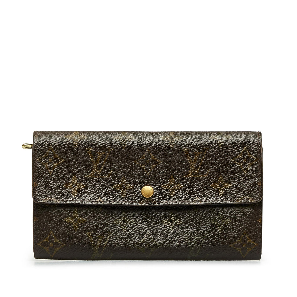Louis Vuitton Monogram Porte Monnaie Billets (SHG-LcaE2G)