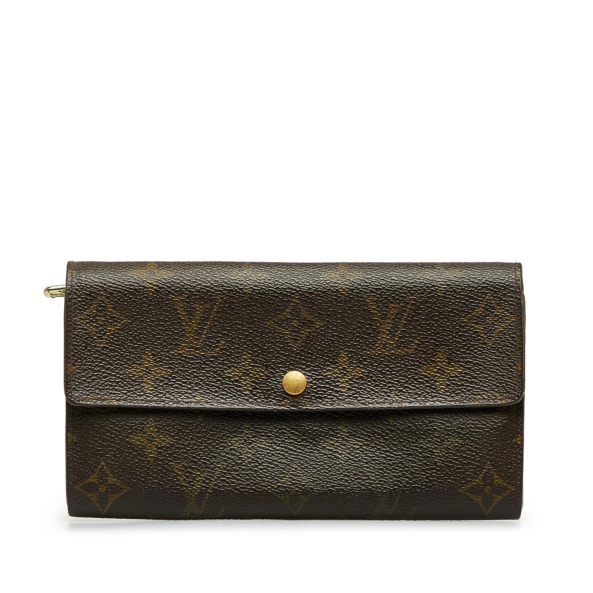 Louis Vuitton Monogram Porte Monnaie Billets (SHG-LcaE2G)