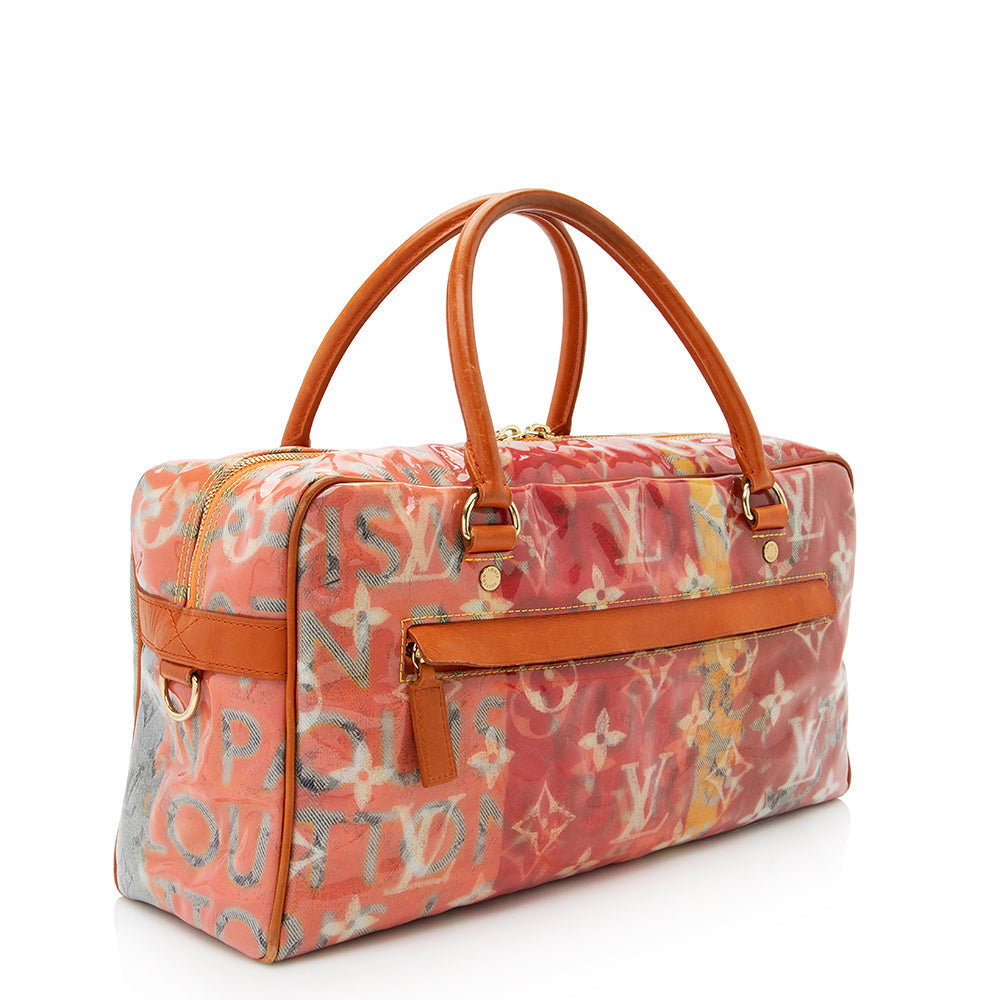 Louis Vuitton Limited Edition Monogram Pulp Weekender PM Satchel (SHF-19315)