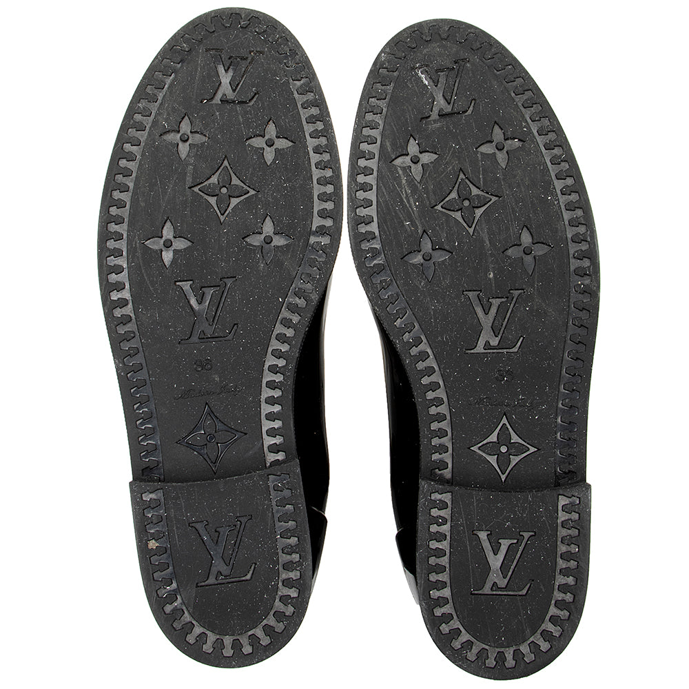 Louis Vuitton Monogram Rubber High Drops Rain Boots - Size 6 / 36 (SHF-20213)