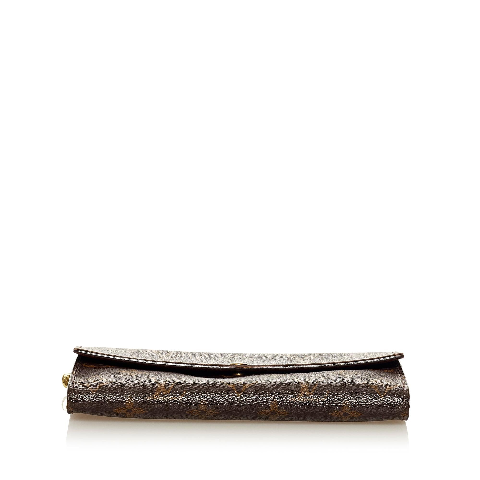 Louis Vuitton Monogram Sarah Long Wallet (SHG-34240)