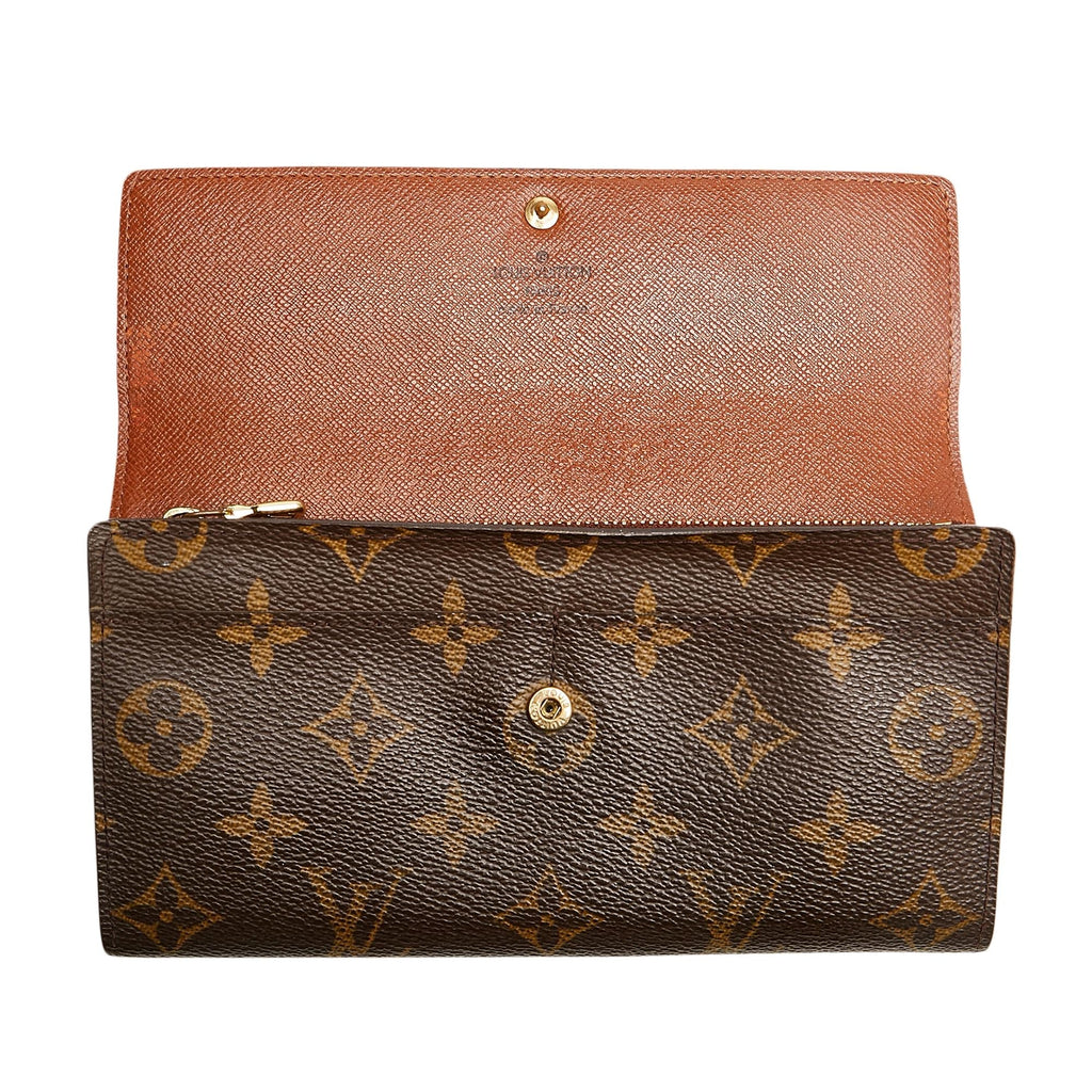 Louis Vuitton Monogram Sarah Long Wallet (SHG-34240)