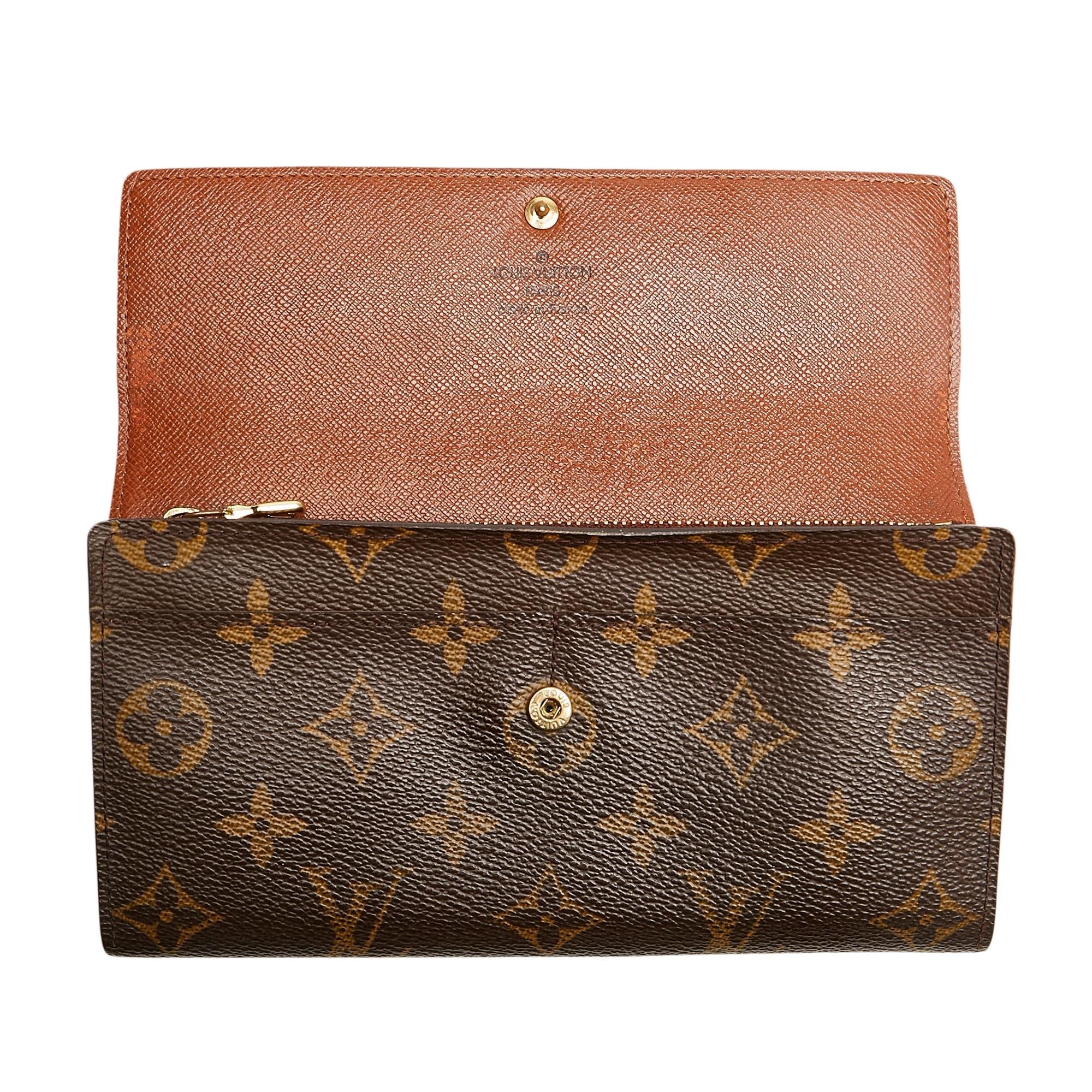 Louis Vuitton Monogram Sarah Long Wallet (SHG-34240)