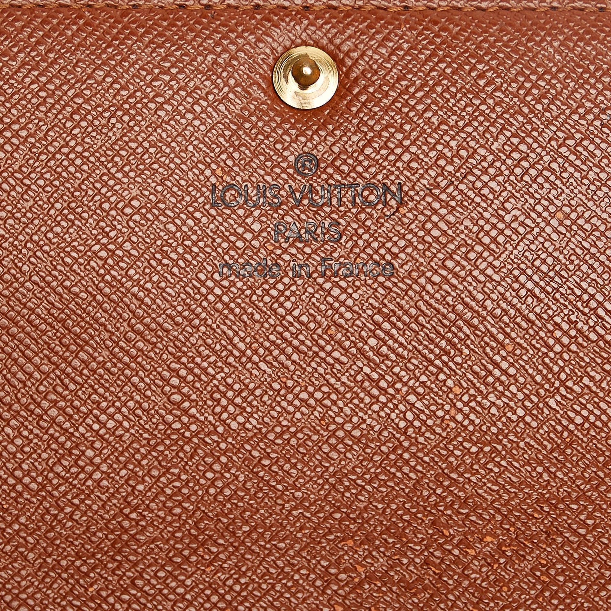 Louis Vuitton Monogram Sarah Long Wallet (SHG-34240)
