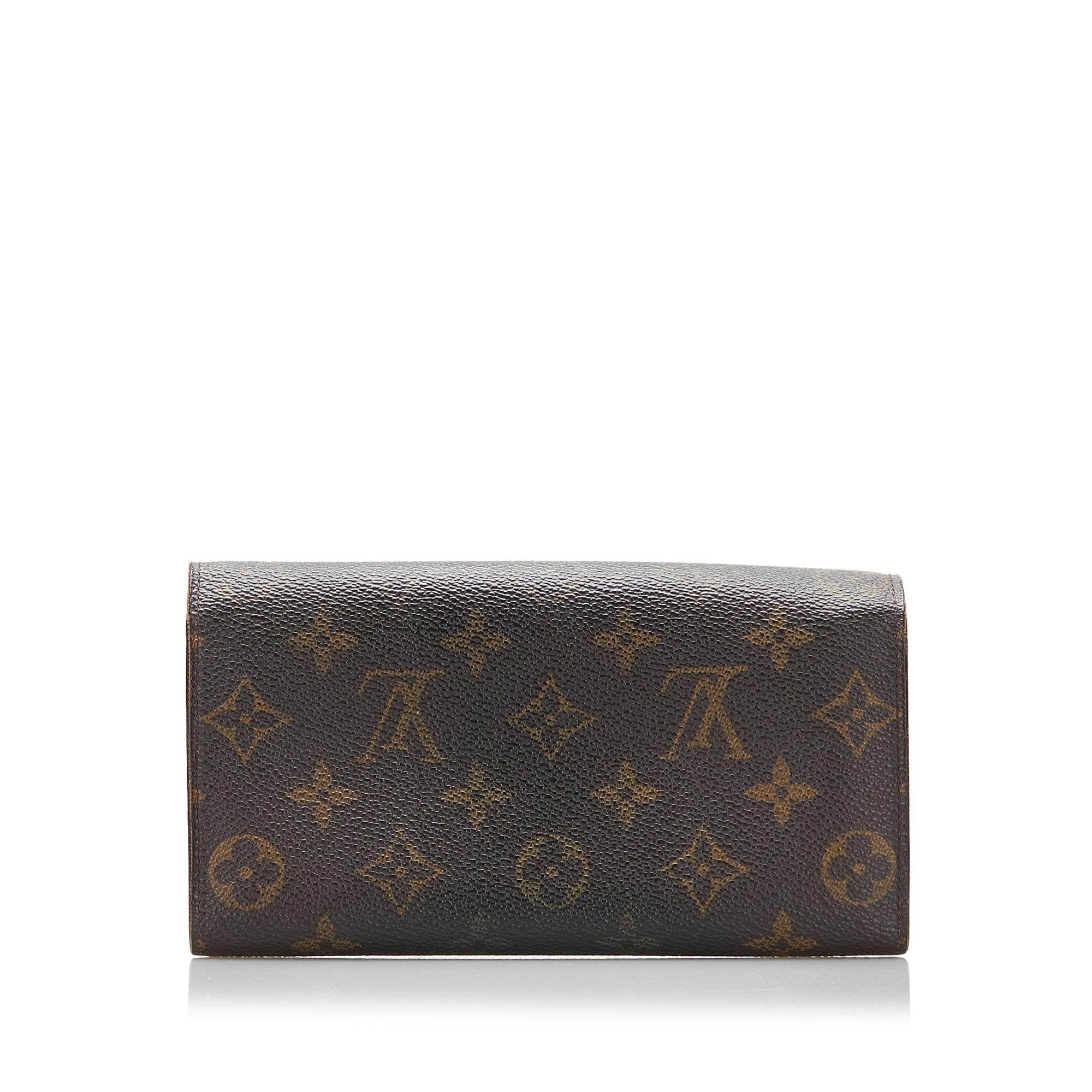 Louis Vuitton Monogram Sarah Long Wallet (SHG-37442)