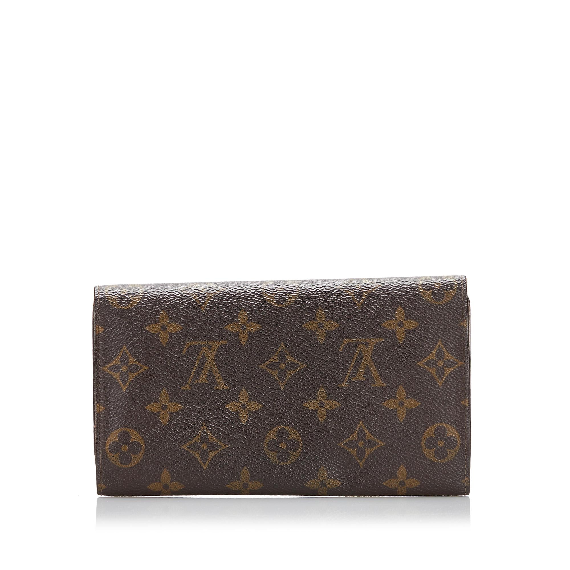 Louis Vuitton Monogram Sarah Long Wallet (SHG-37522)