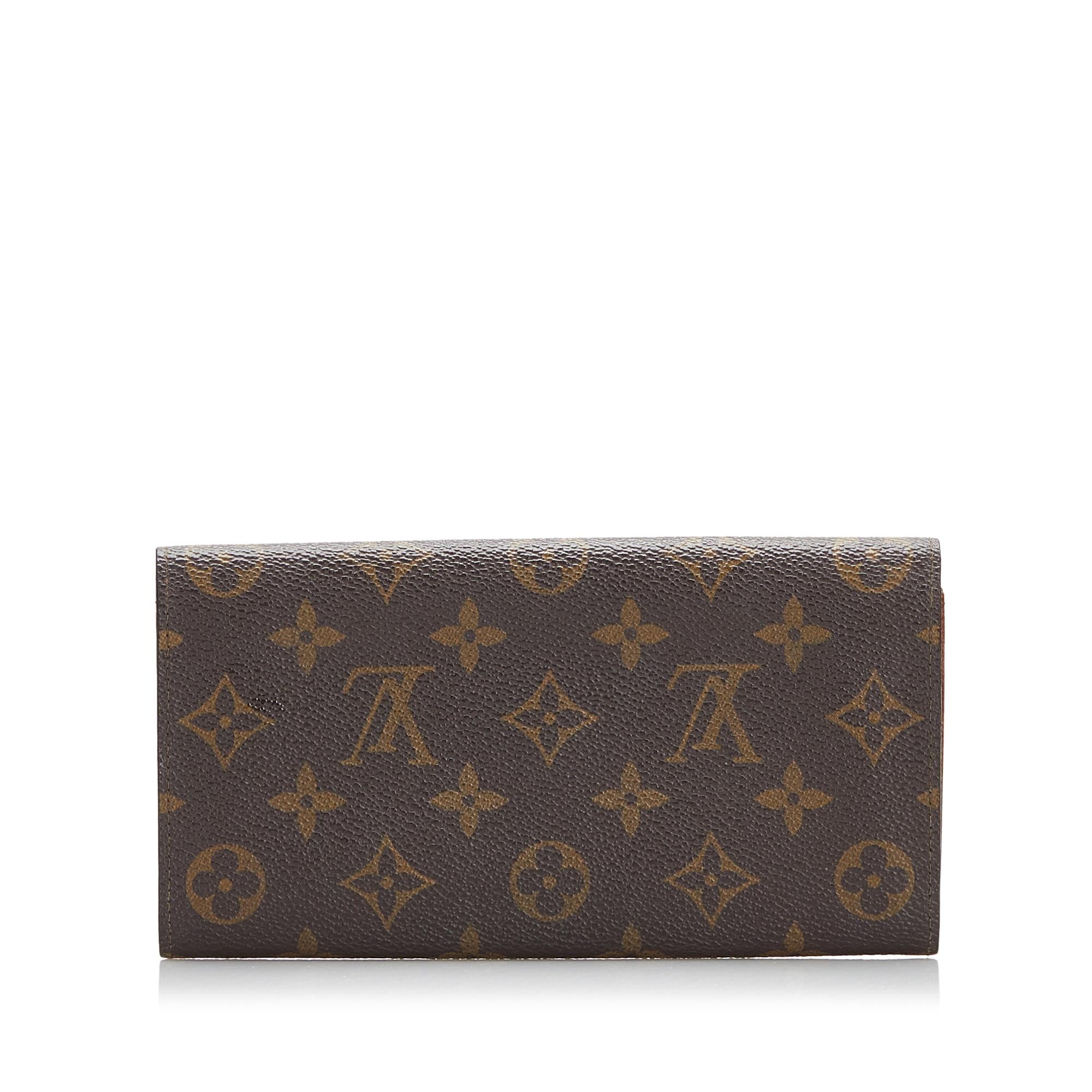 Louis Vuitton Monogram Sarah Long Wallet (SHG-bdR7zH)